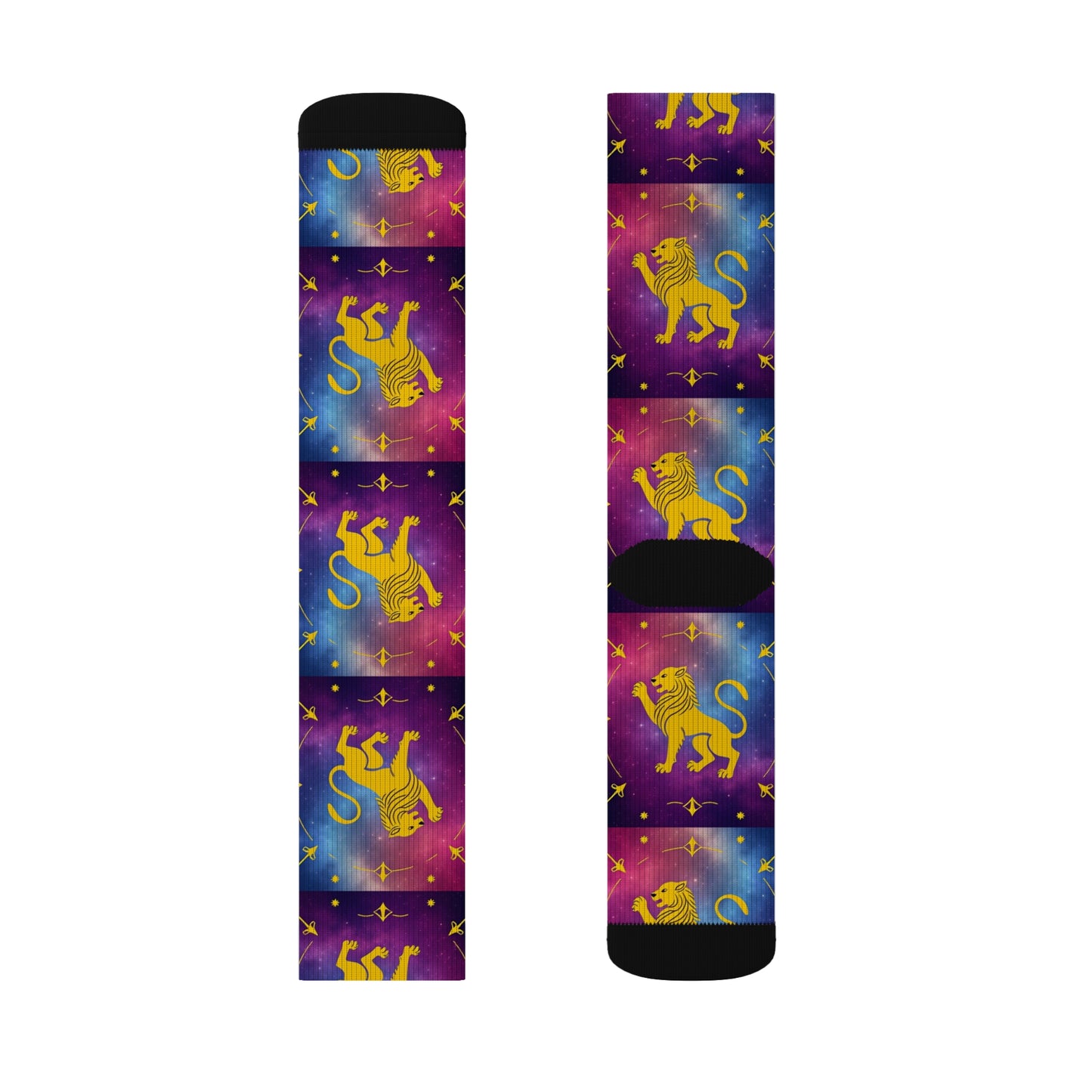 Sublimation Socks, Leo, Zodiac v3, Pattern