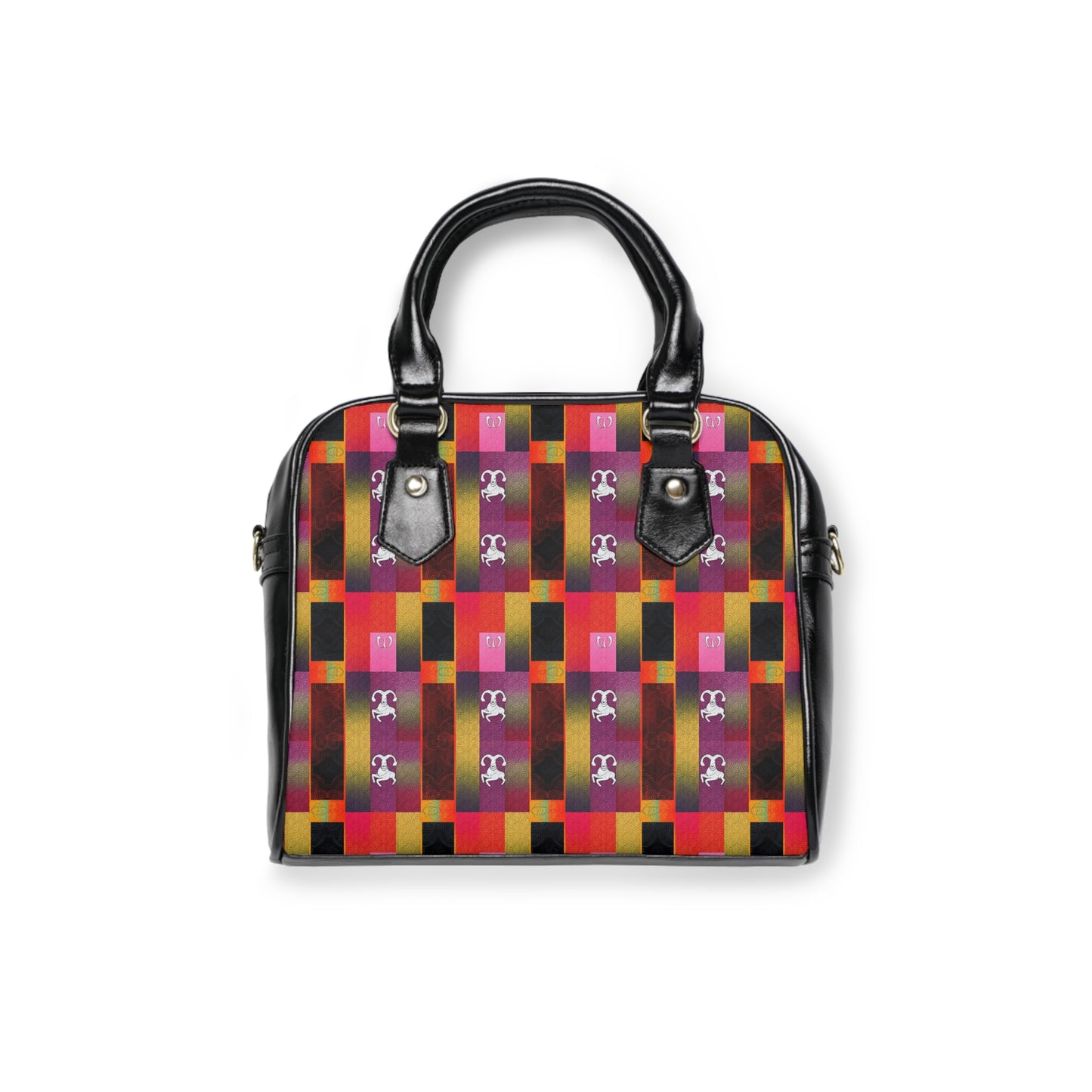 Shoulder Handbag, Capricorn, Zodiac v2, Shapes Pattern