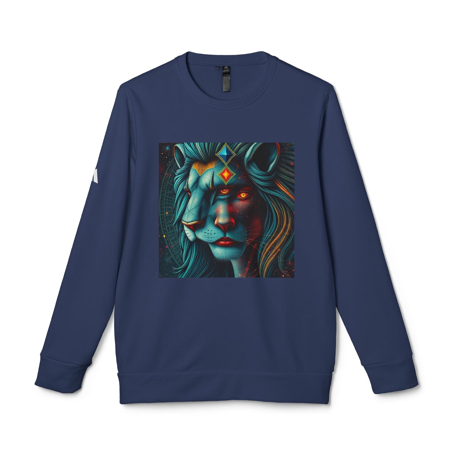 Adidas, Unisex Fleece Crewneck Sweatshirt, Leo, Pop Art, Zodiac