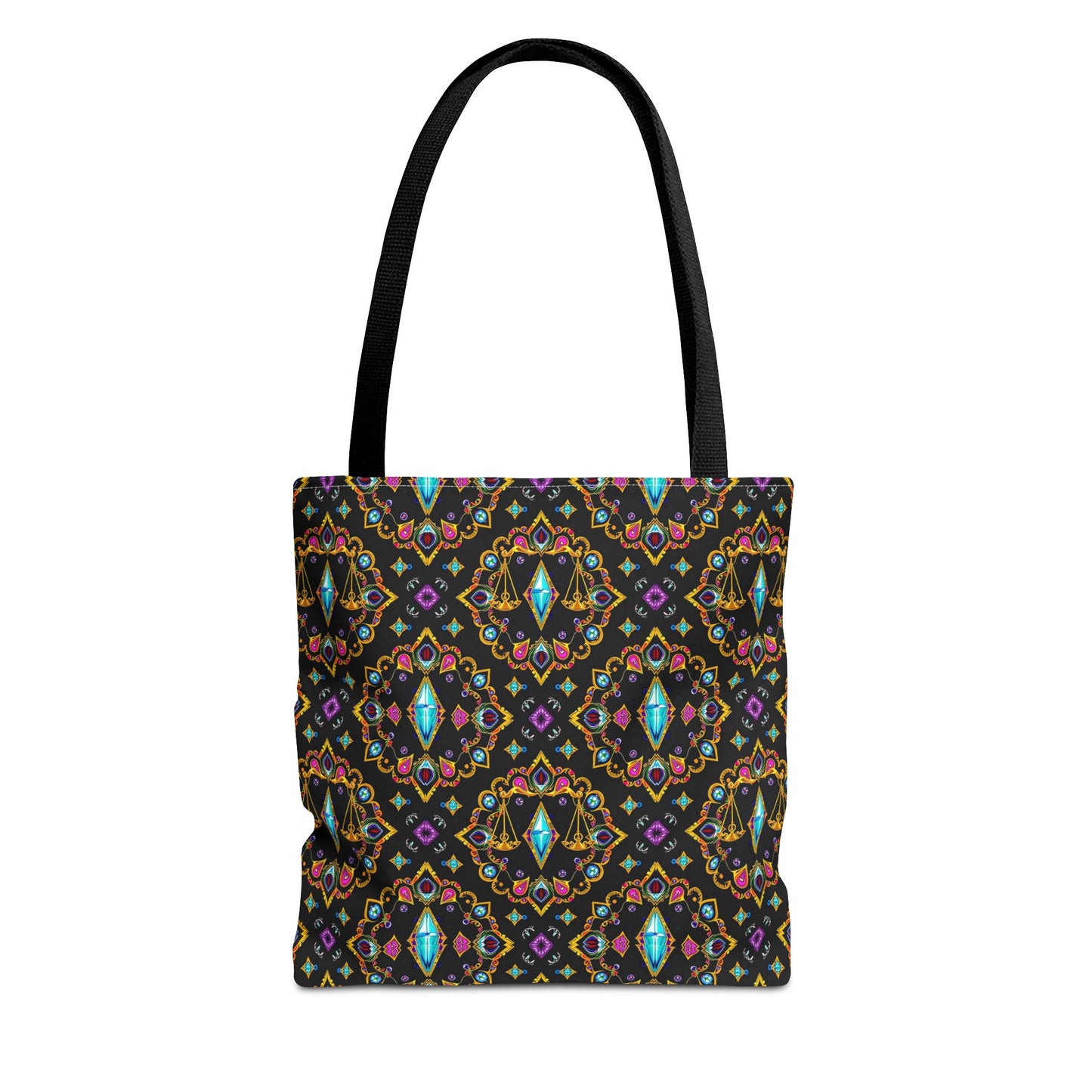 Tote Bag (AOP), Libra, Zodiac v1, Jewel Pattern