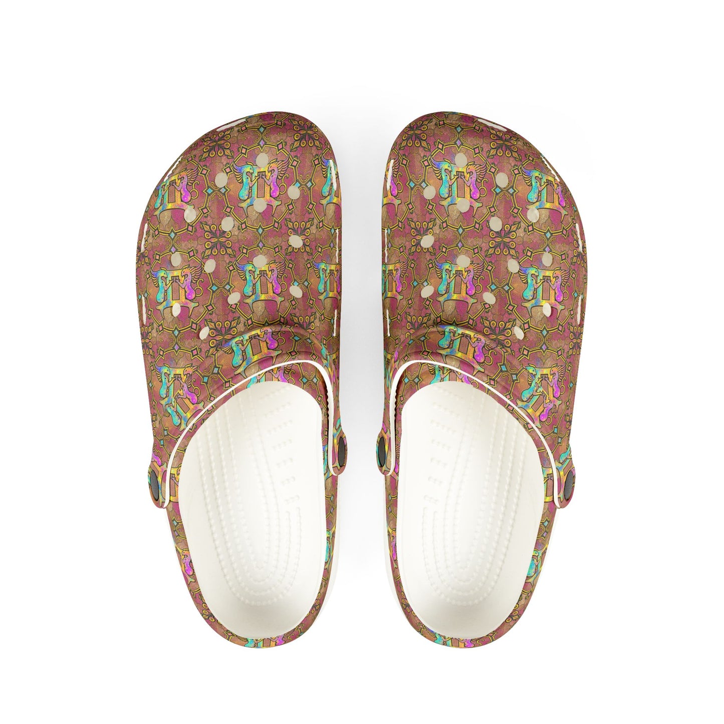 EVA Foam Rubber Shoes, (AOP), Gemini, Zodiac v4, Pattern