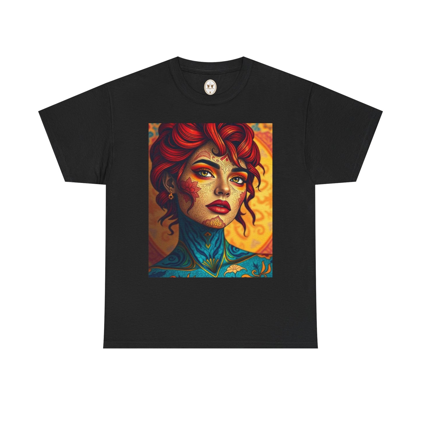 Unisex Heavy Cotton T-Shirt, Aquarius, Zodiac, Sexy Art