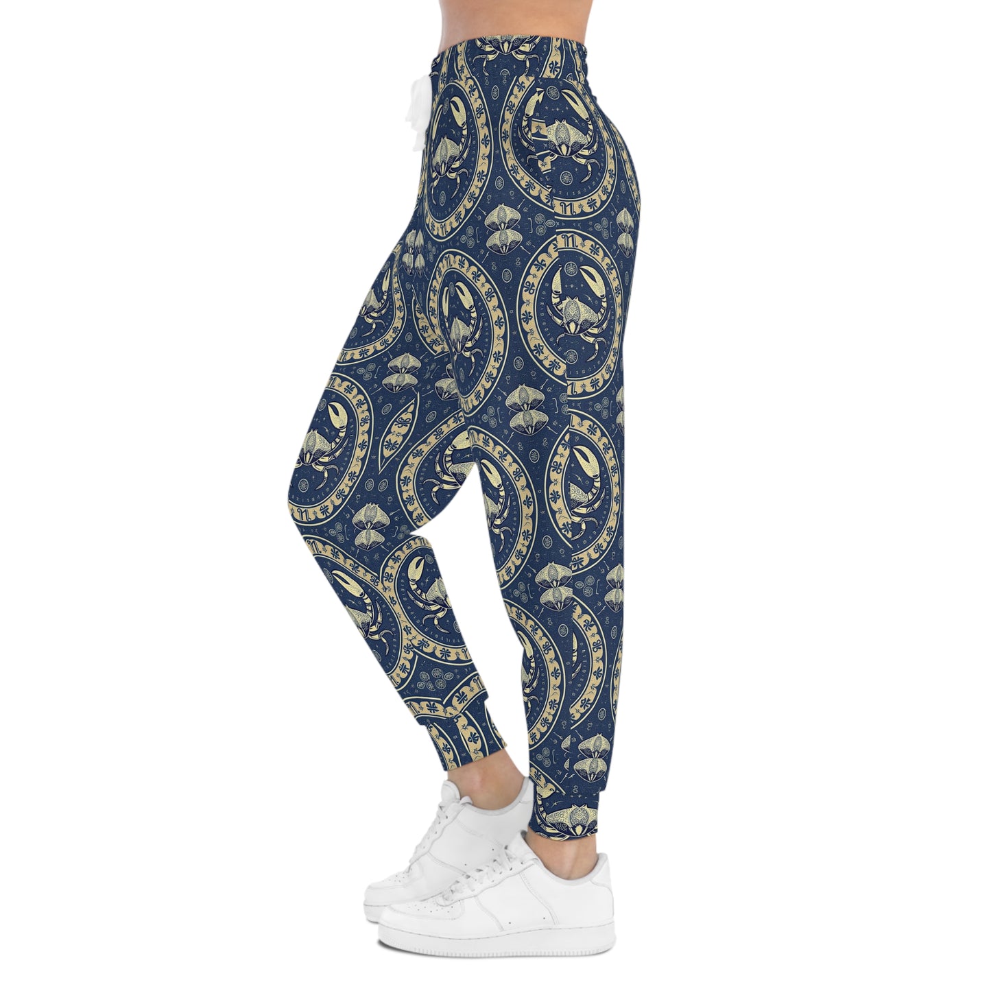 Athletic Joggers, Zodiac Design, Pattern v1, Cancer, AOP