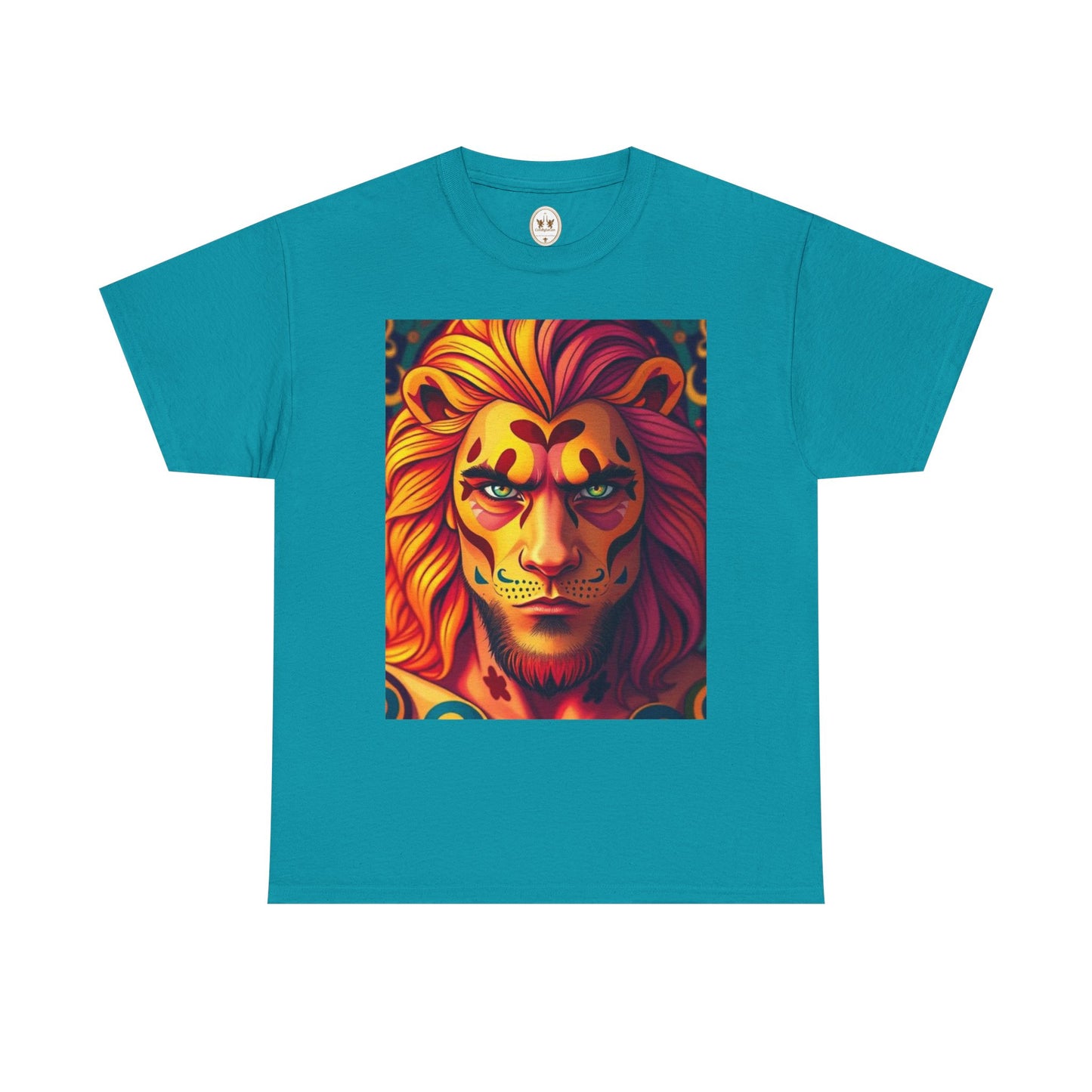 Unisex Heavy Cotton T-Shirt, Leo, Zodiac v2, Sexy Art