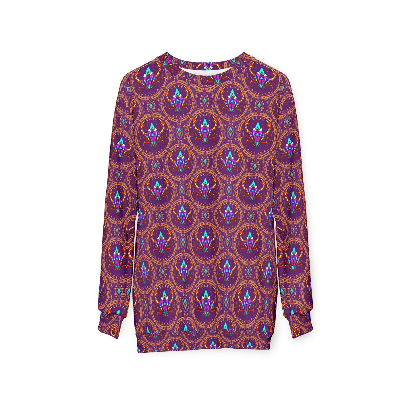 Unisex Sweatshirt (AOP), Scorpio, Zodiac v3, Jewel Pattern
