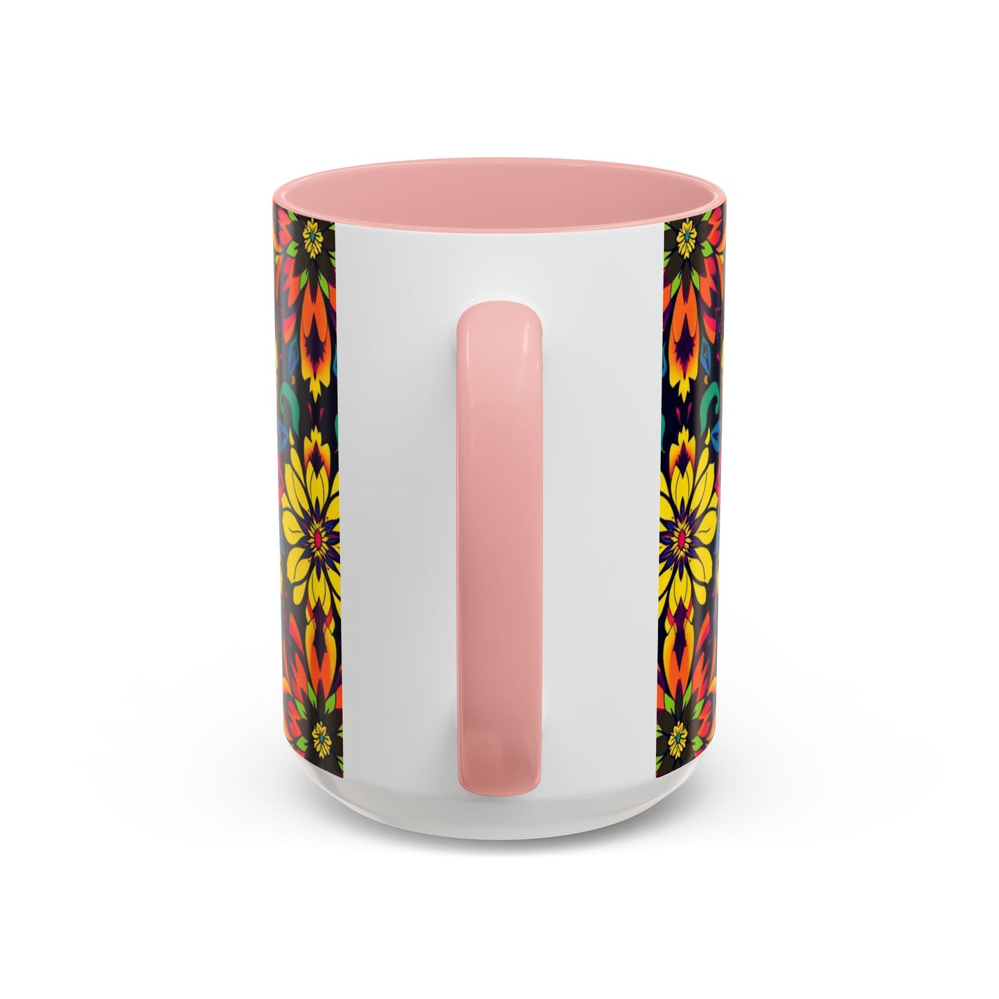 Accent Coffee Mug, Capricorn, Zodiac v4, Flower Pattern, (11, 15oz)