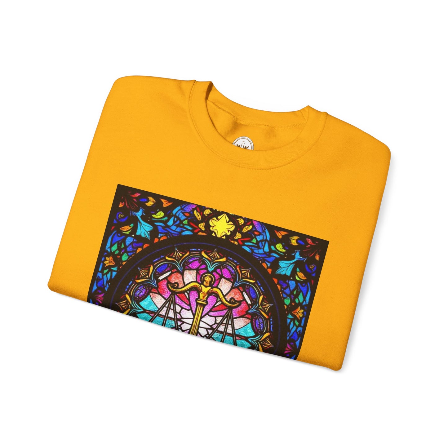 Unisex Heavy Blend™ Crewneck Sweatshirt, Glass 1, Libra Zodiac Design