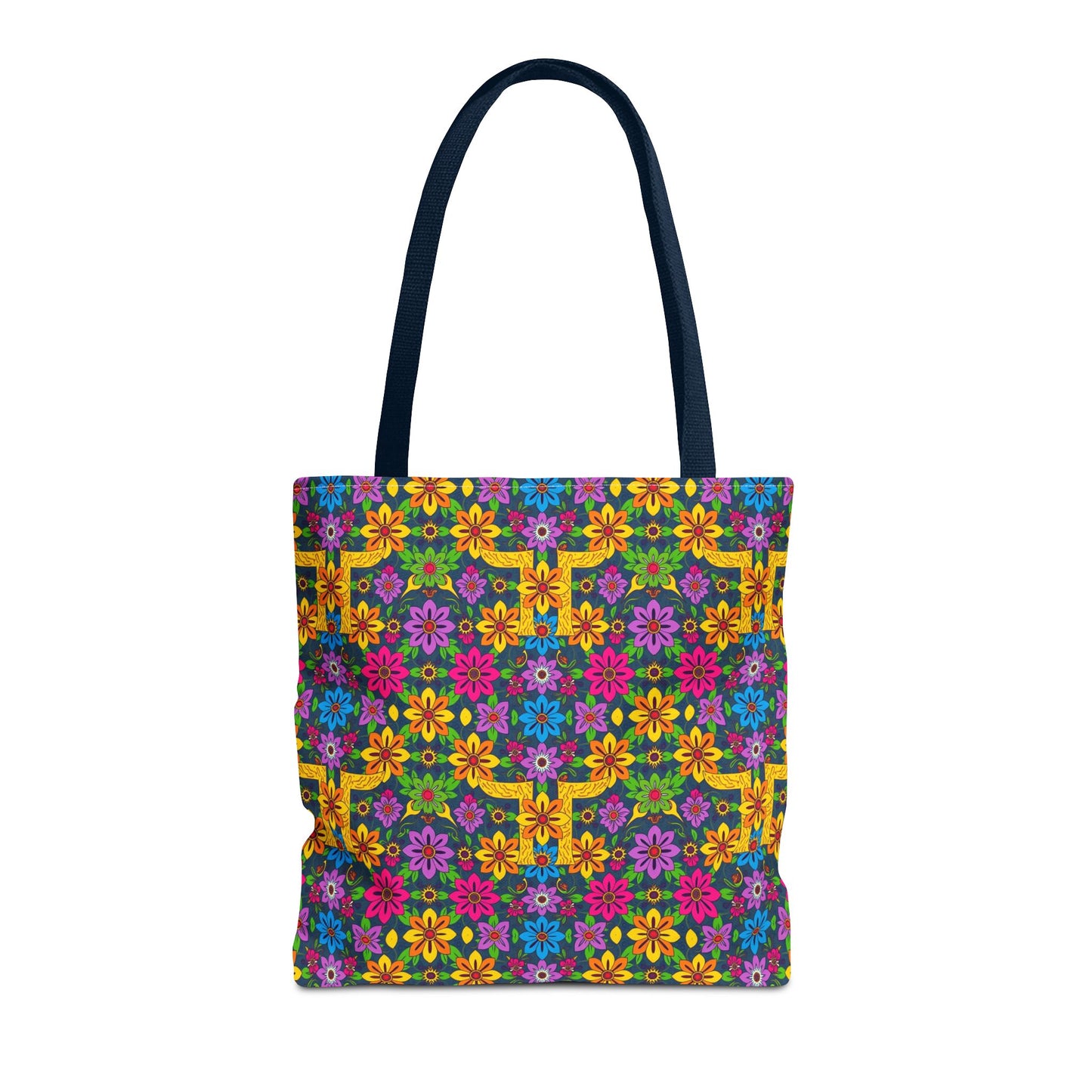Tote Bag, (AOP), Gemini, Zodiac v2, Flower Pattern