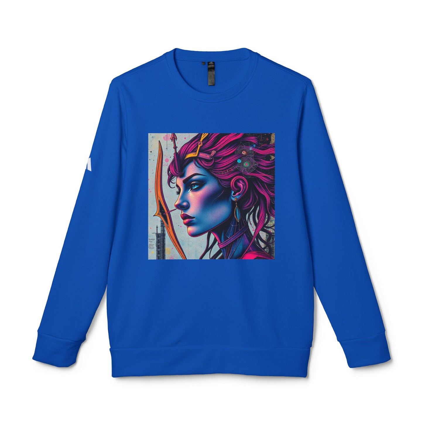 Adidas, Unisex Fleece Crewneck Sweatshirt, Sagittarius, Pop Art v1, Zodiac