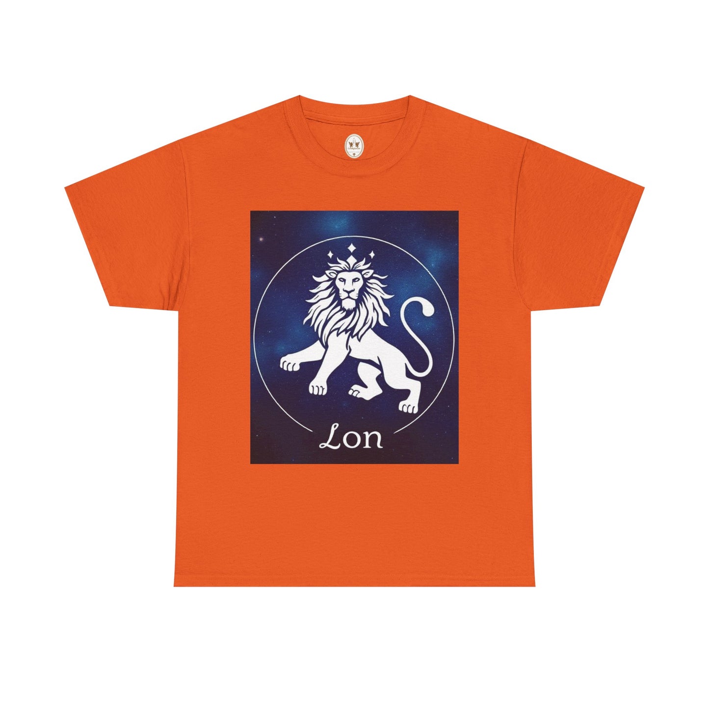 Unisex Heavy Cotton T-Shirt, Space Lion v1, Leo Zodiac Design