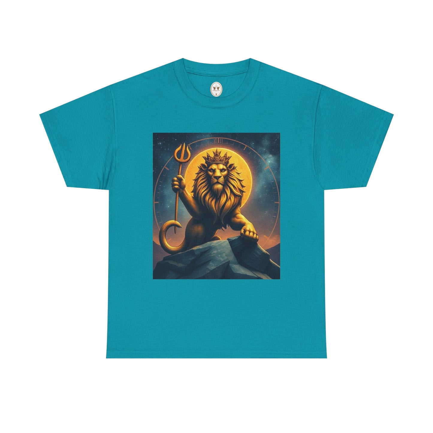 Unisex Heavy Cotton T-Shirt, King of Lion v3, Leo Zodiac Design