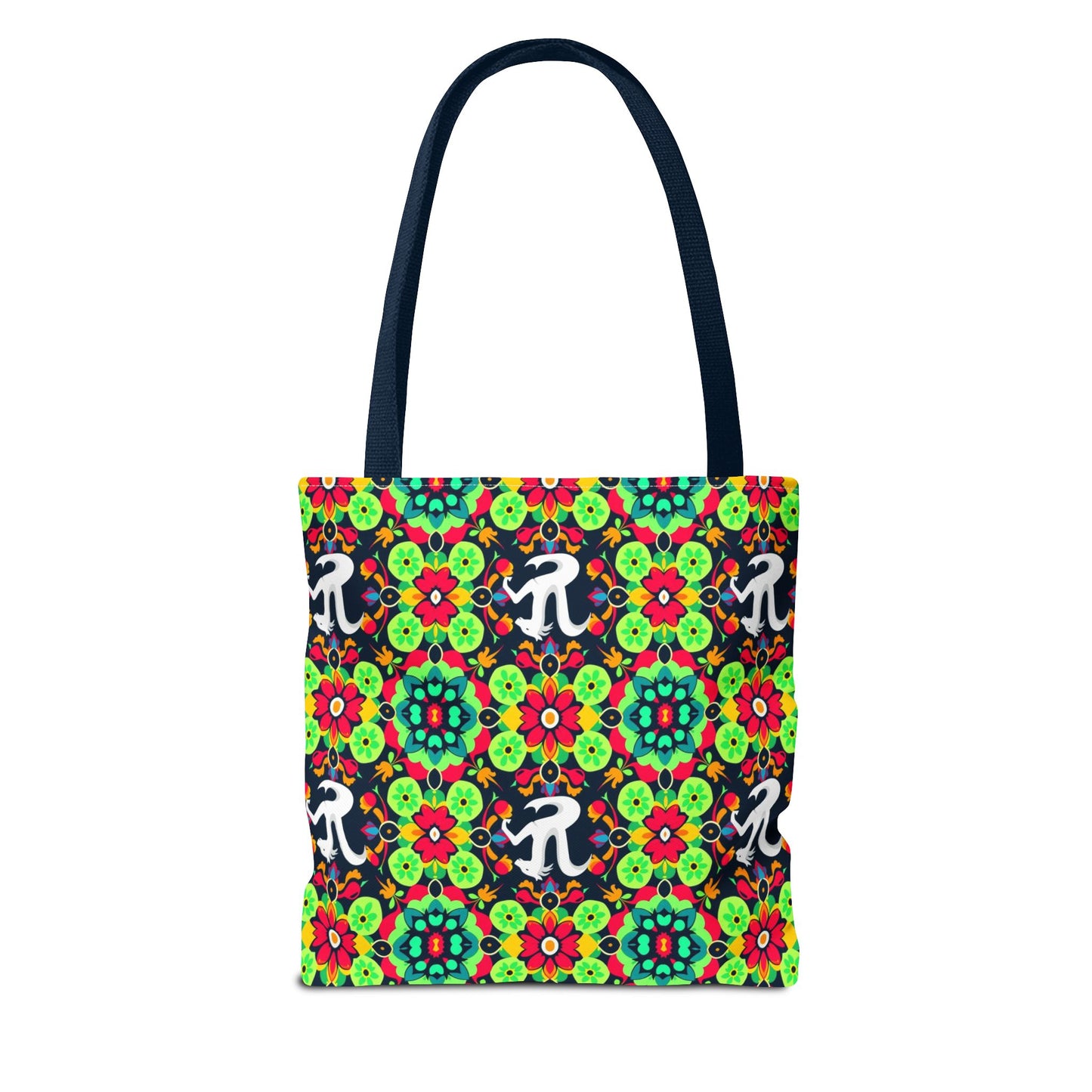 Tote Bag, (AOP), Aquarius, Zodiac v4, Flower Pattern