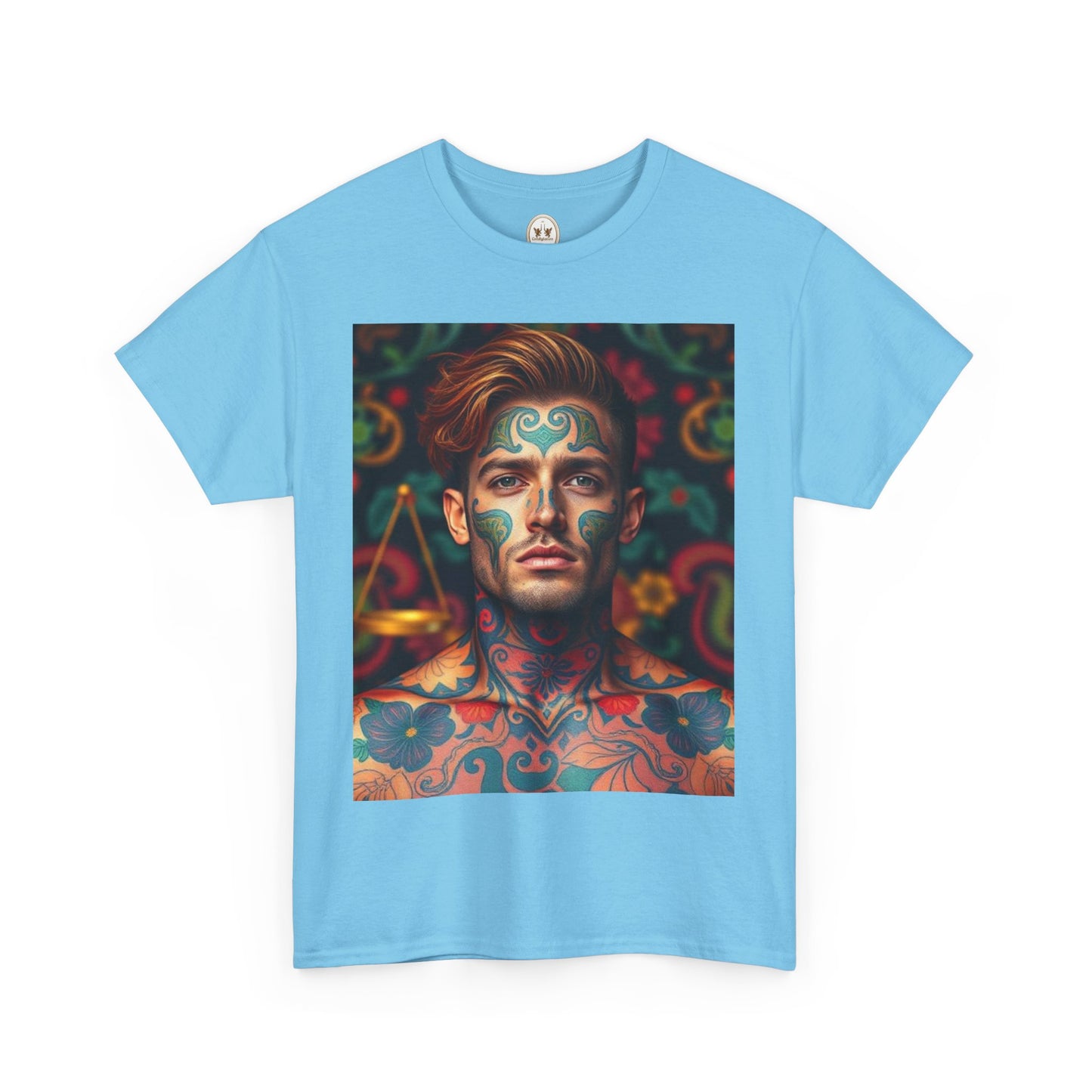 Unisex Heavy Cotton T-Shirt, Libra, Zodiac, Sexy Art