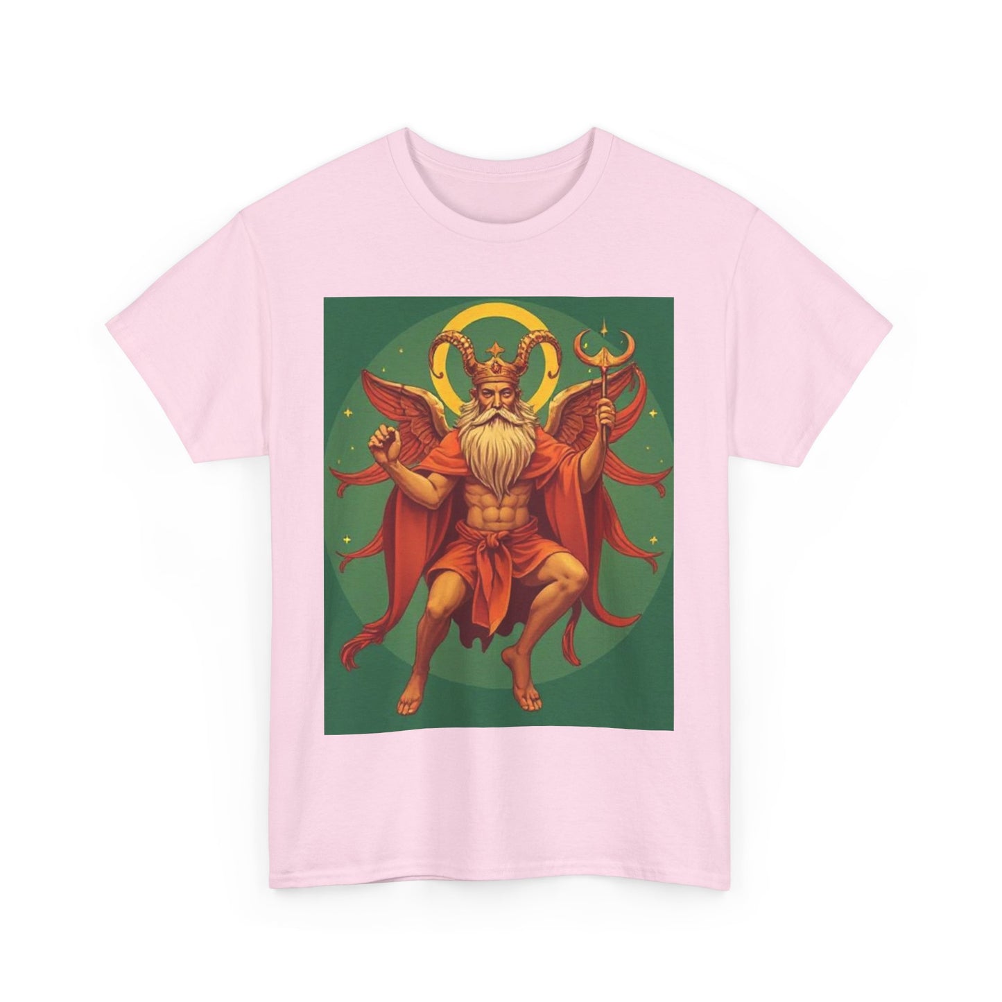 Unisex Heavy Cotton T-Shirt, Aries God 1v, Zodiac Design
