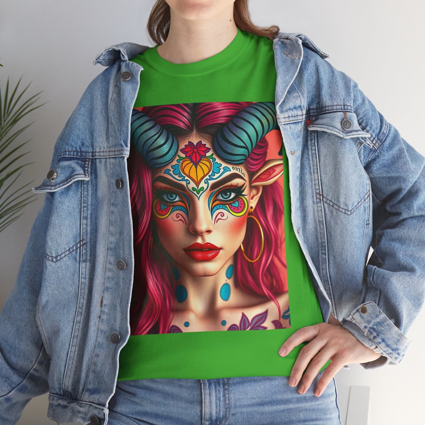 Unisex Heavy Cotton T-Shirt, Taurus, Zodiac, Sexy Art