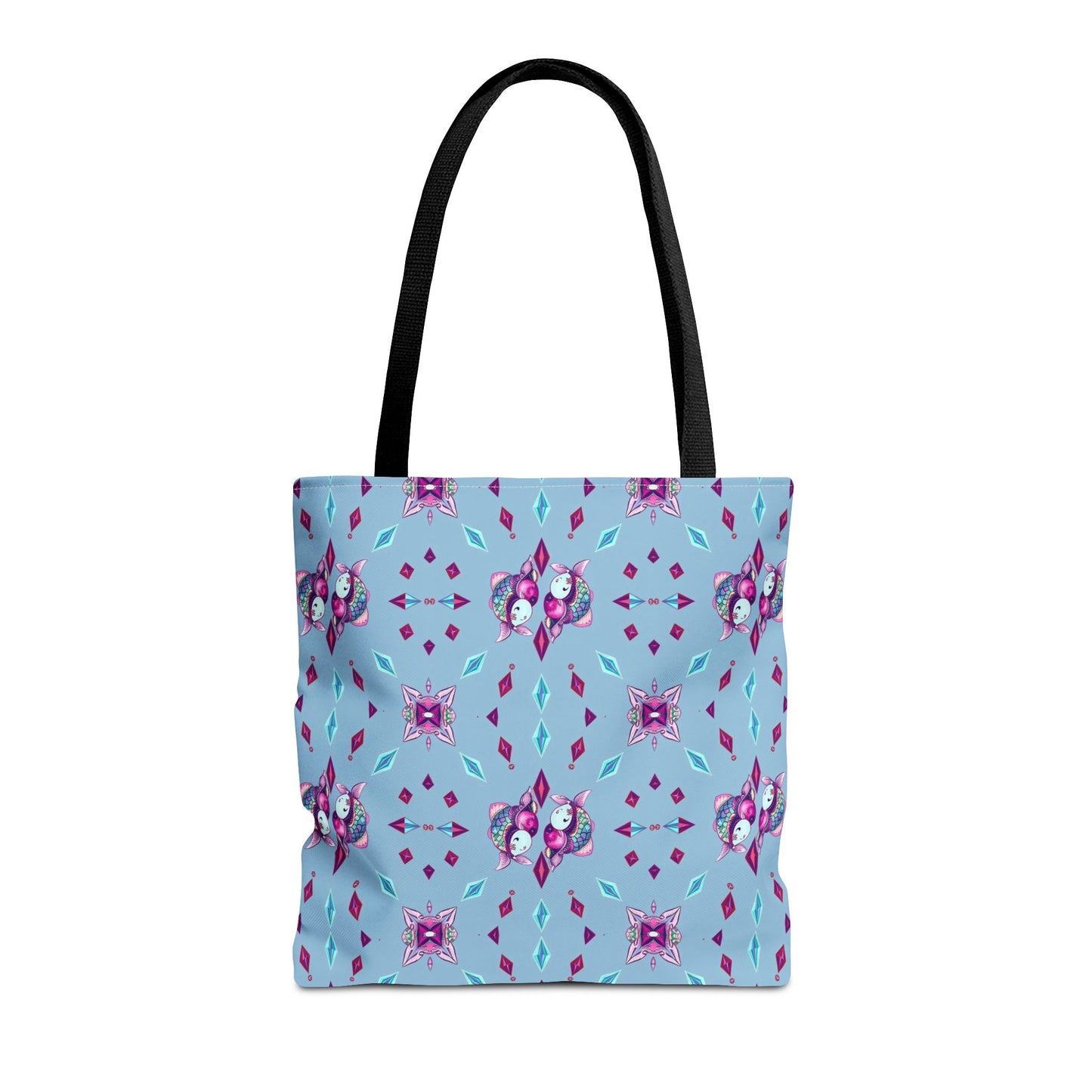 Tote Bag (AOP), Pisces, Zodiac v1, Jewel Pattern