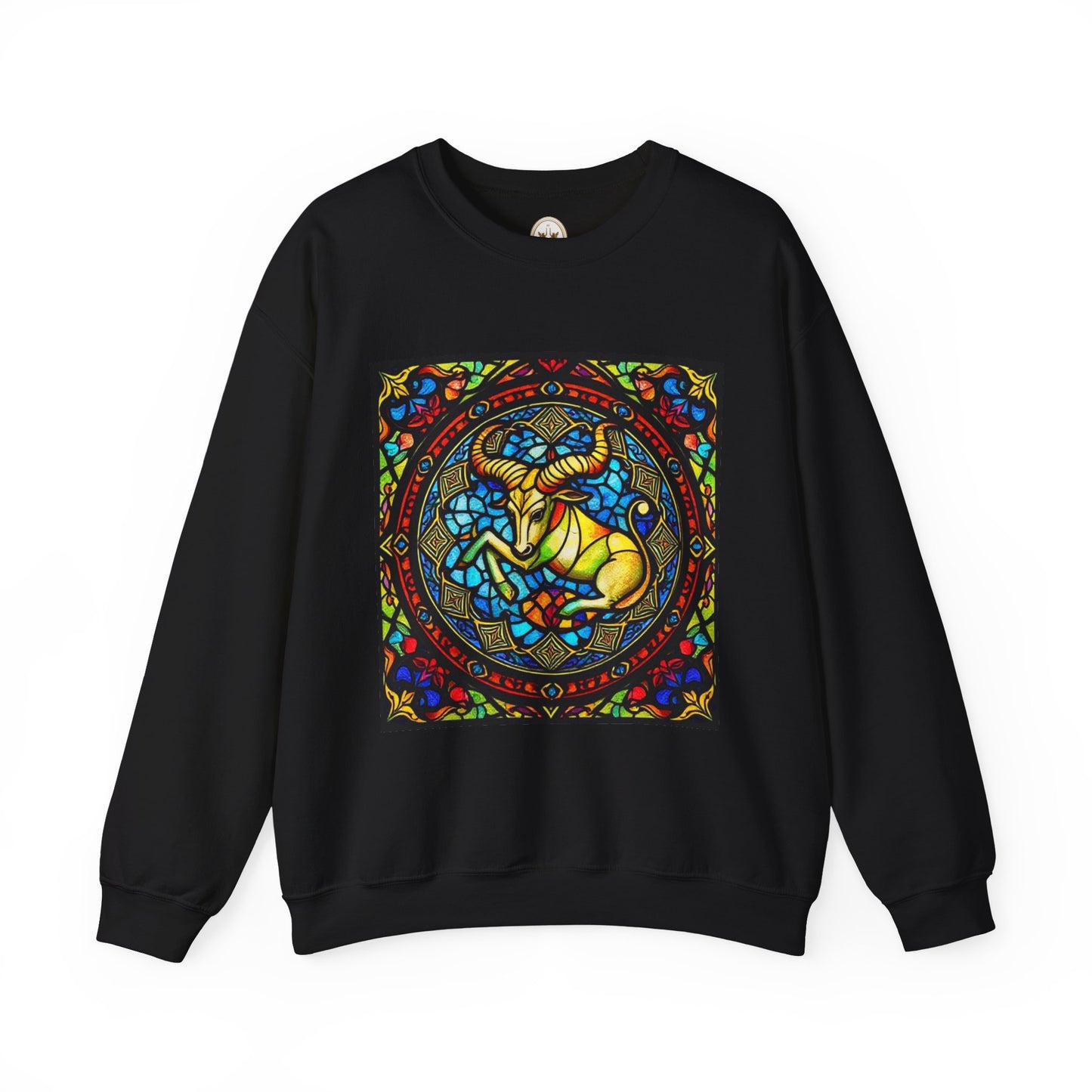 Unisex Heavy Blend™ Crewneck Sweatshirt, Glass, Taurus Zodiac Design