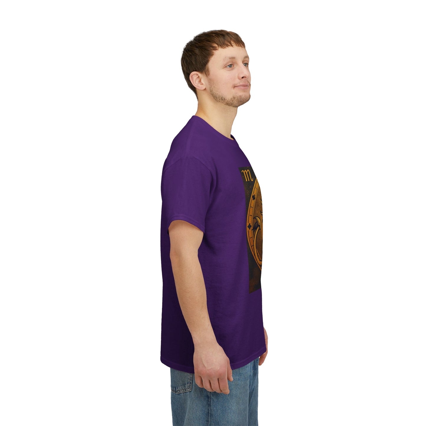 Unisex Heavy Cotton T-Shirt, Gold Lion v1, Leo Zodiac Design