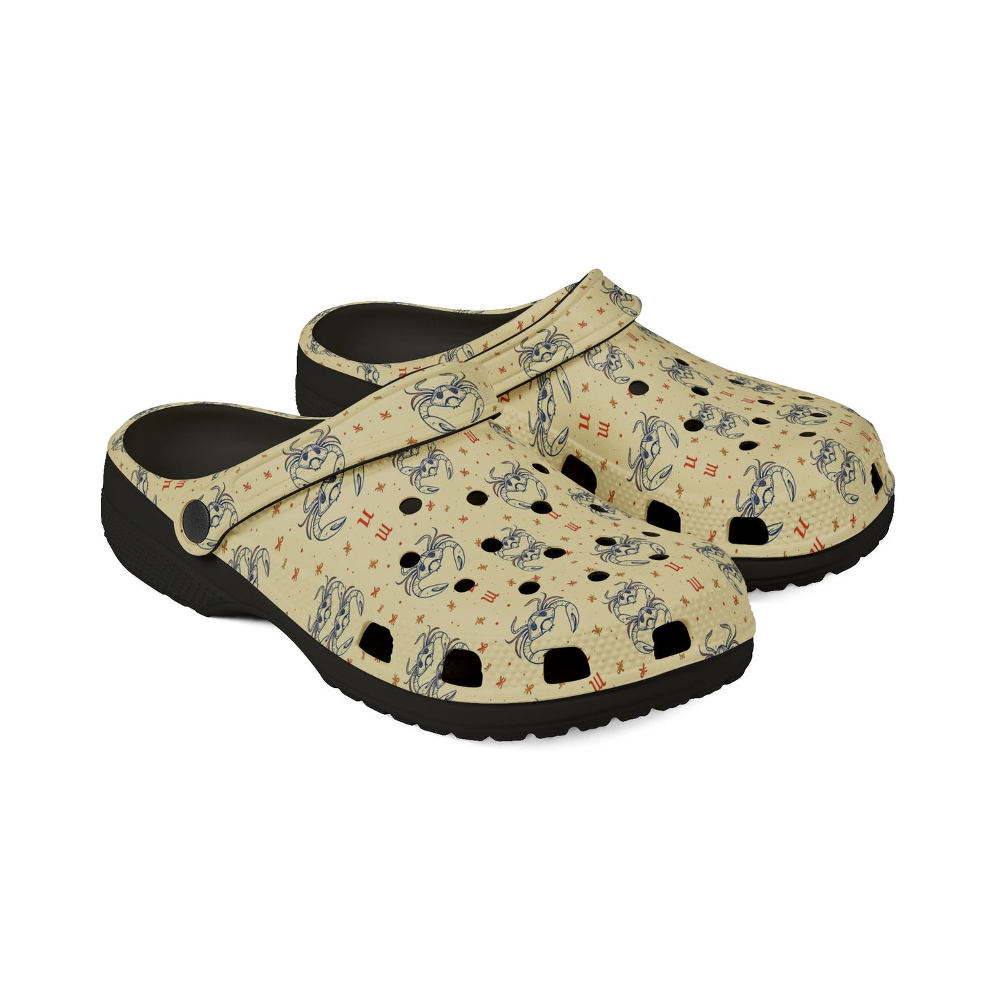 EVA Foam Rubber Shoes, (AOP), Cancer, Zodiac, Pattern