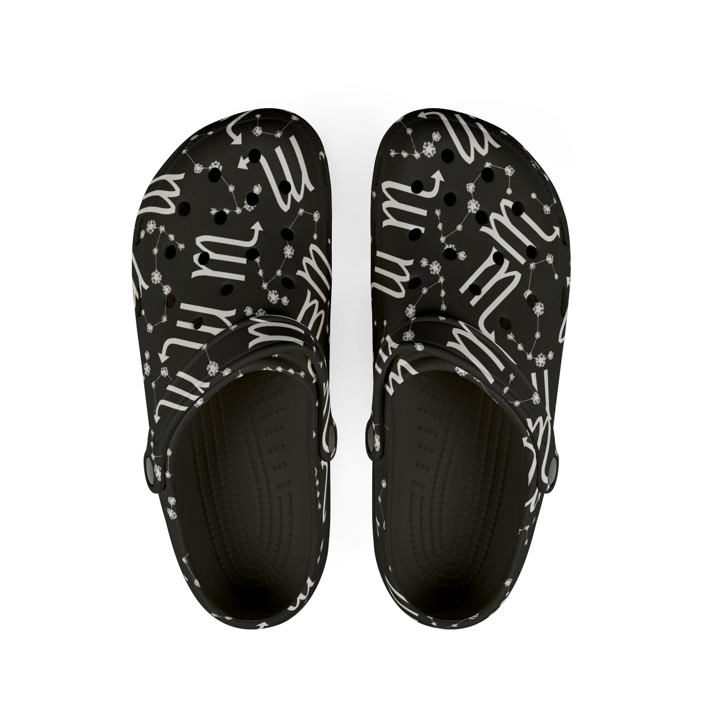 EVA Foam Rubber Shoes (AOP), Material 100% EVA, Scorpio Zodiac Design