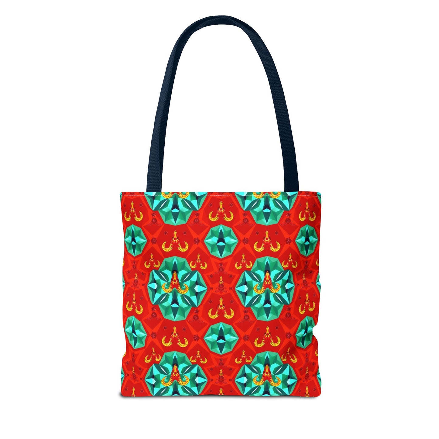 Tote Bag (AOP), Aries, Zodiac v1, Jewel Pattern
