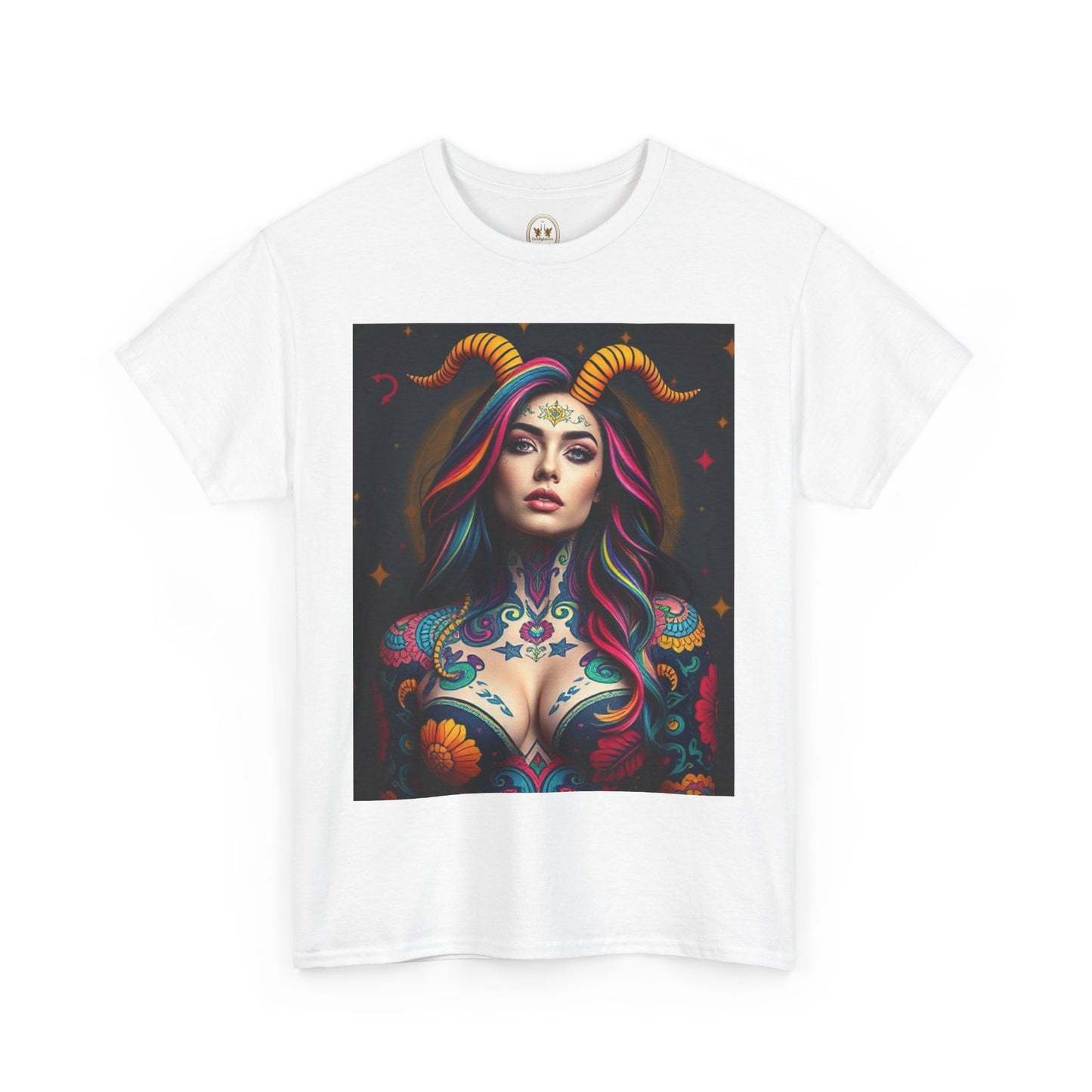 Unisex Heavy Cotton T-Shirt, Capricorn, Zodiac, Sexy Art