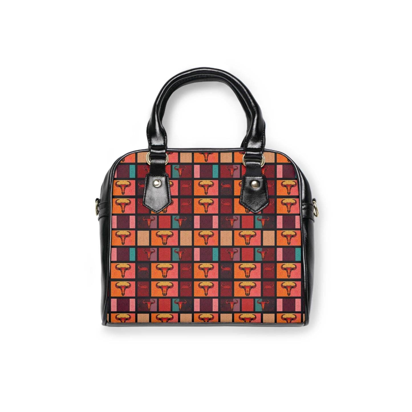 Shoulder Handbag, Taurus, Zodiac v3, Shapes Pattern