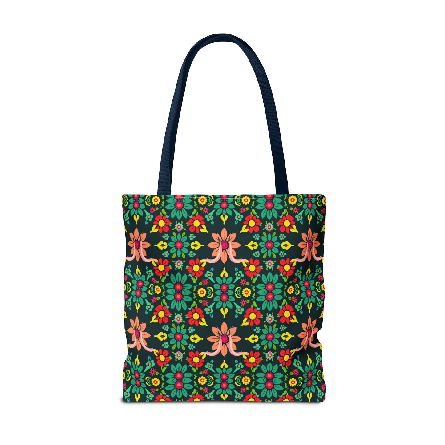 Tote Bag, (AOP), Aquarius, Zodiac v1, Flower Pattern