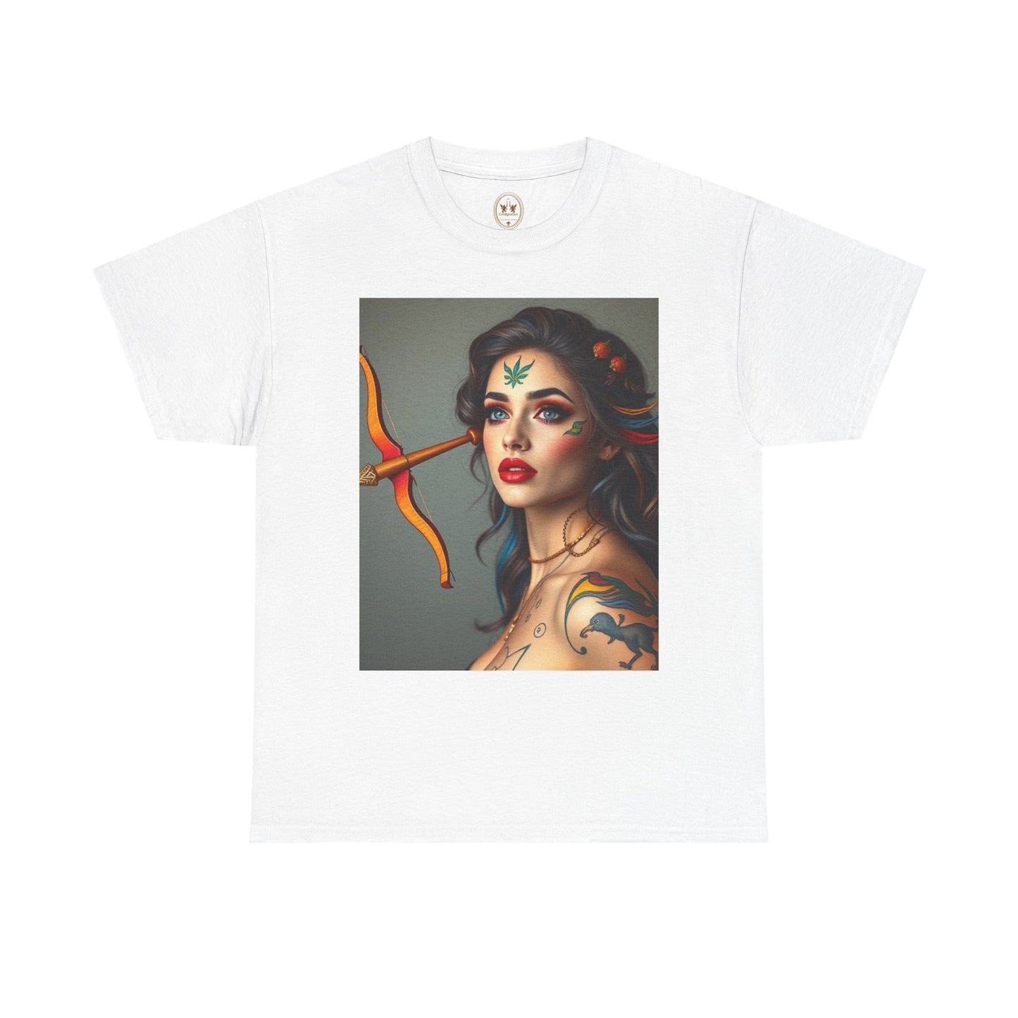 Unisex Heavy Cotton T-Shirt, Sagittarius, Zodiac v2, Sexy Art