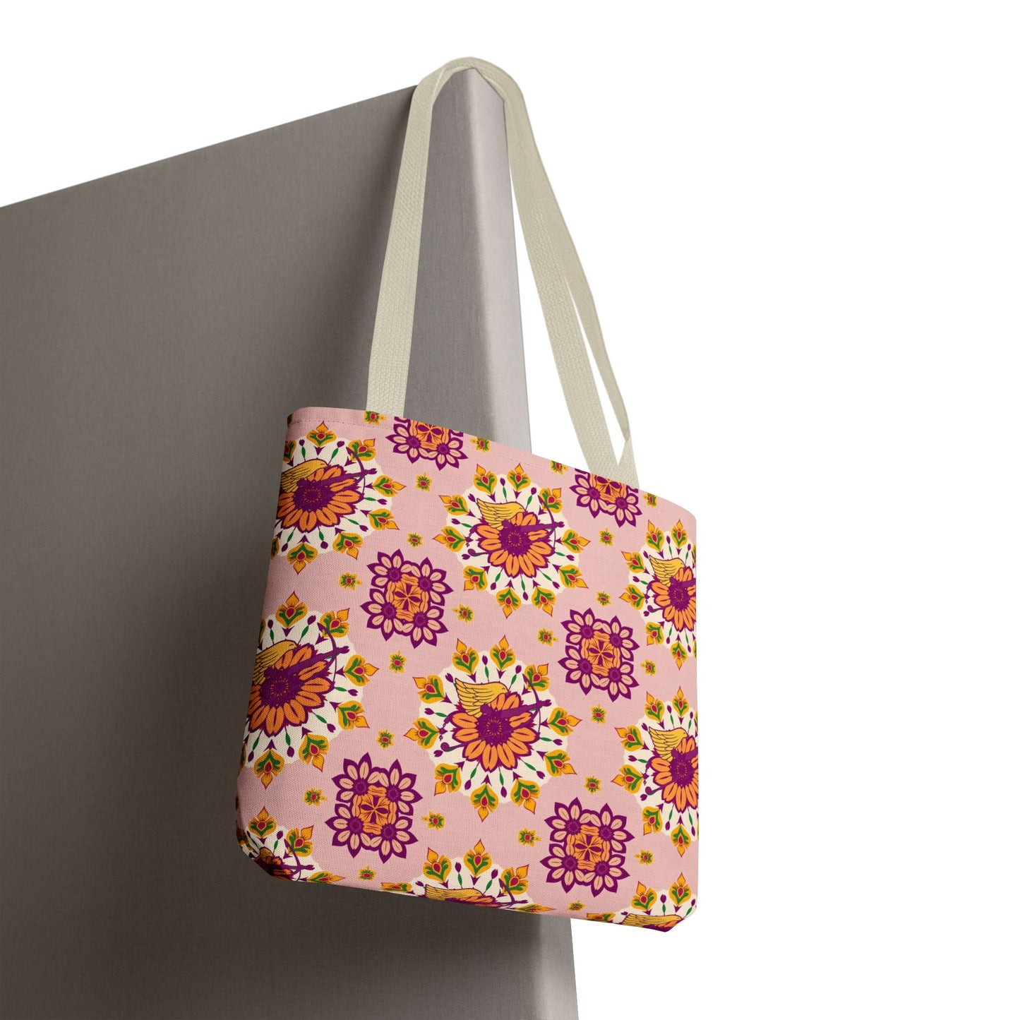 Tote Bag (AOP), Sagittarius, Zodiac, Flower Pattern