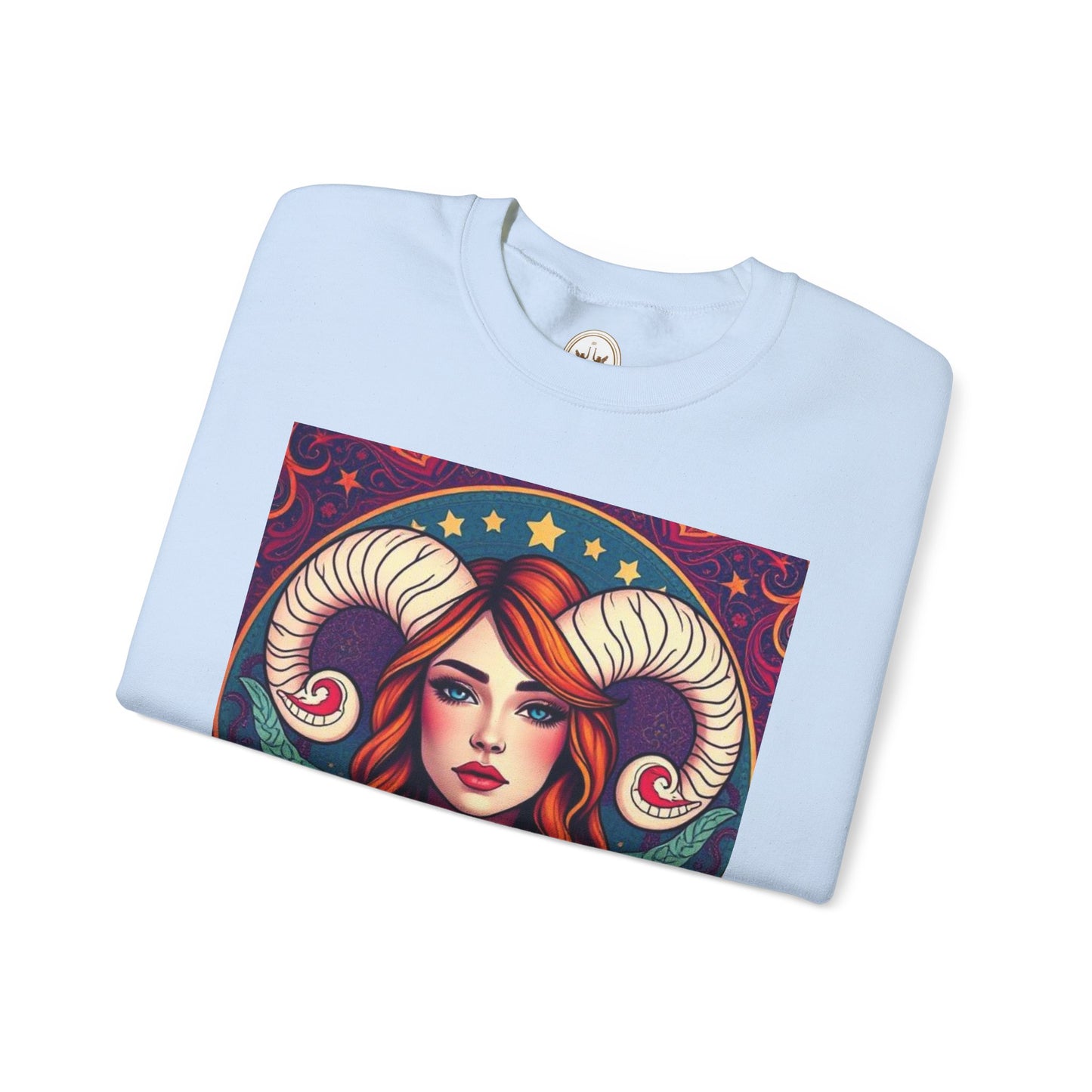 Unisex Heavy Blend™ Crewneck Sweatshirt, Aries, Zodiac v1, Sexy Pattern