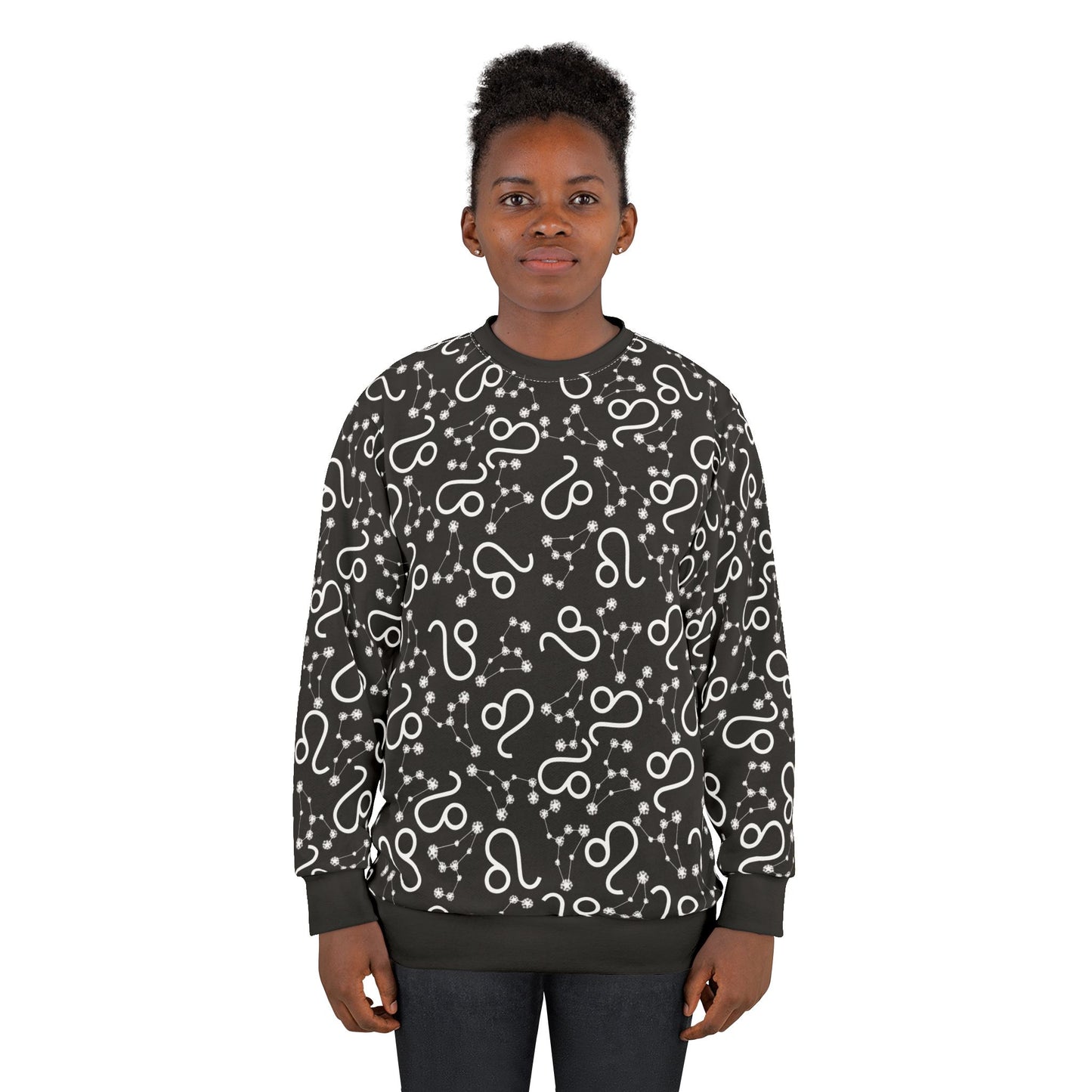 Zodiac AOP Unisex Sweatshirt Leo Zodiac Sign