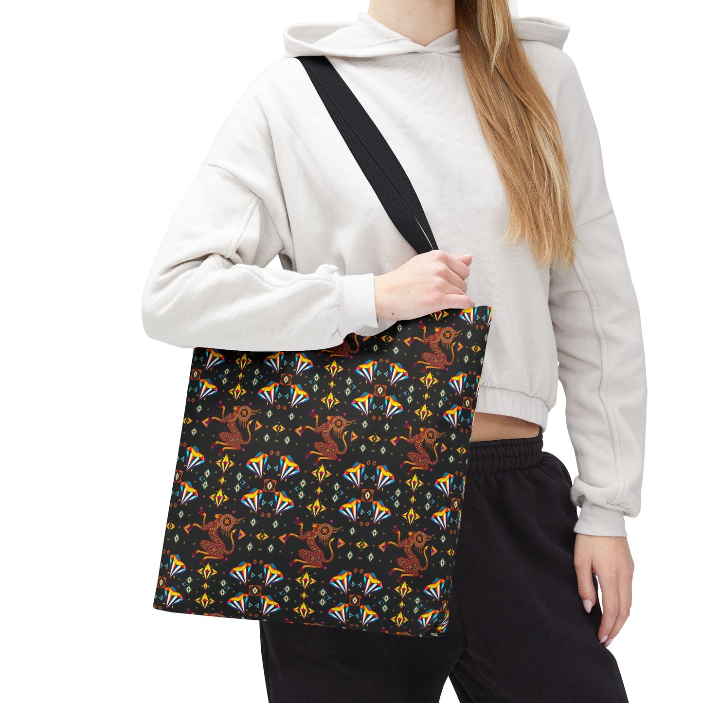 Tote Bag (AOP), Virgo, Zodiac, Jewel Pattern