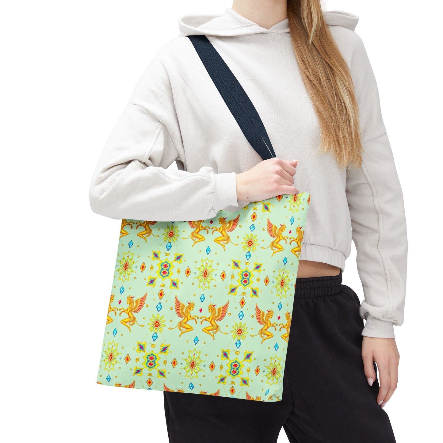 Tote Bag (AOP), Gemini, Zodiac v1, Jewel Pattern