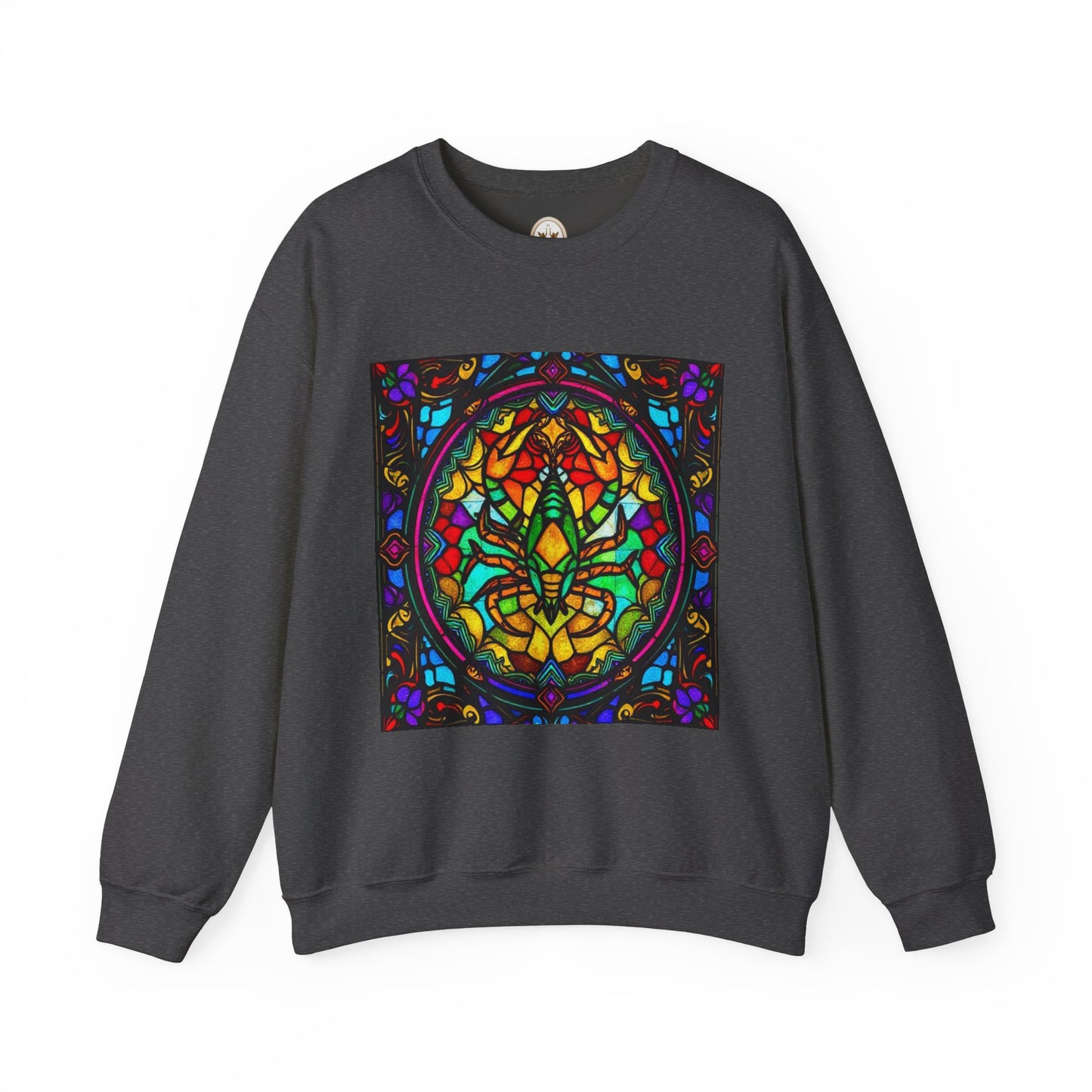 Unisex Heavy Blend™ Crewneck Sweatshirt, Glass 1, Scorpio Zodiac Design