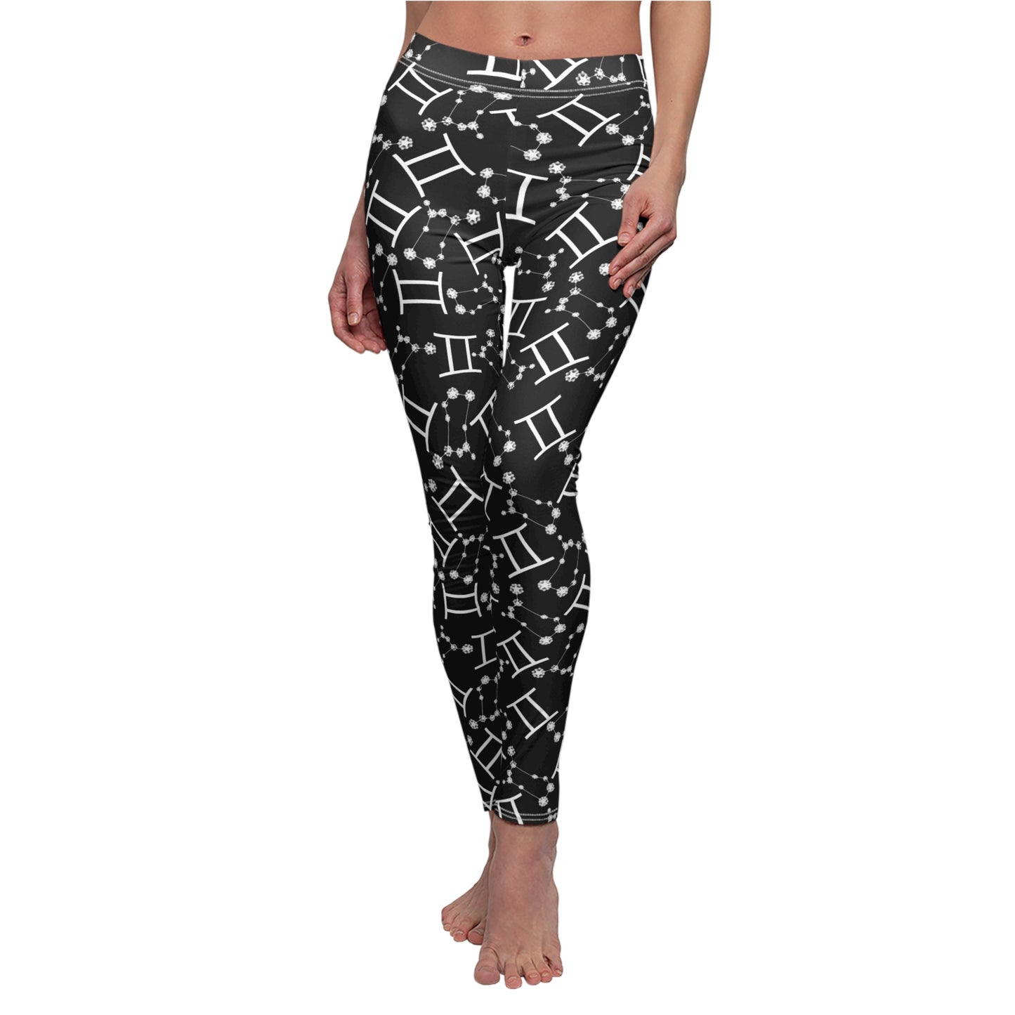 Women's Zodiac Cut & Sew Casual Leggings Gemini Zodiac sign
