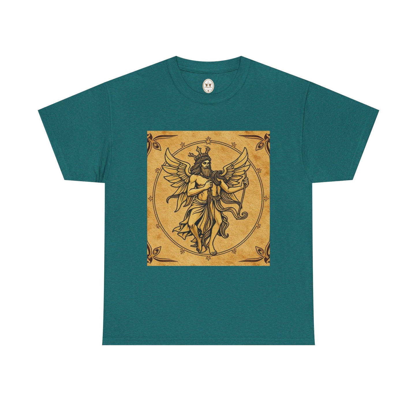 Unisex Heavy Cotton T-Shirt, Pencil Art v1, Gemini Zodiac Design
