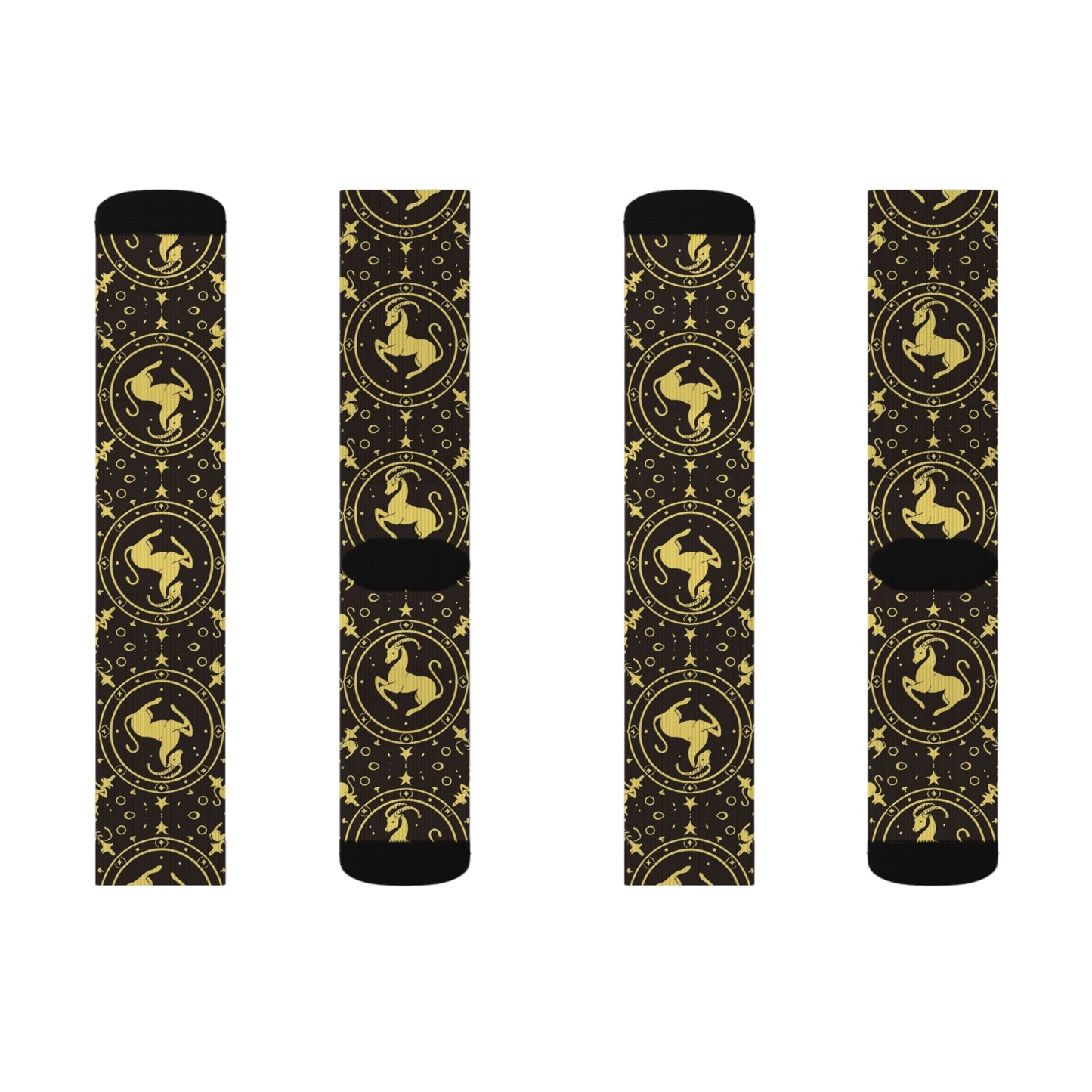 Sublimation Socks, Capricorn, Zodiac v1, Pattern