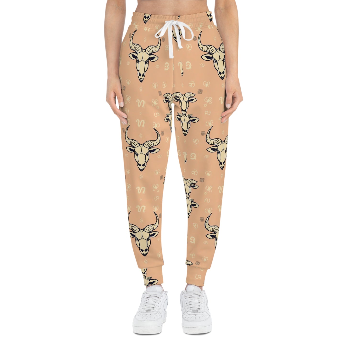 Athletic Joggers, Zodiac Design, Pattern, Taurus, AOP