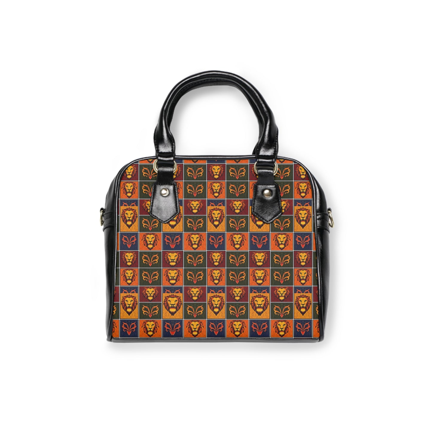 Shoulder Handbag, Leo, Zodiac v2, Shapes Pattern