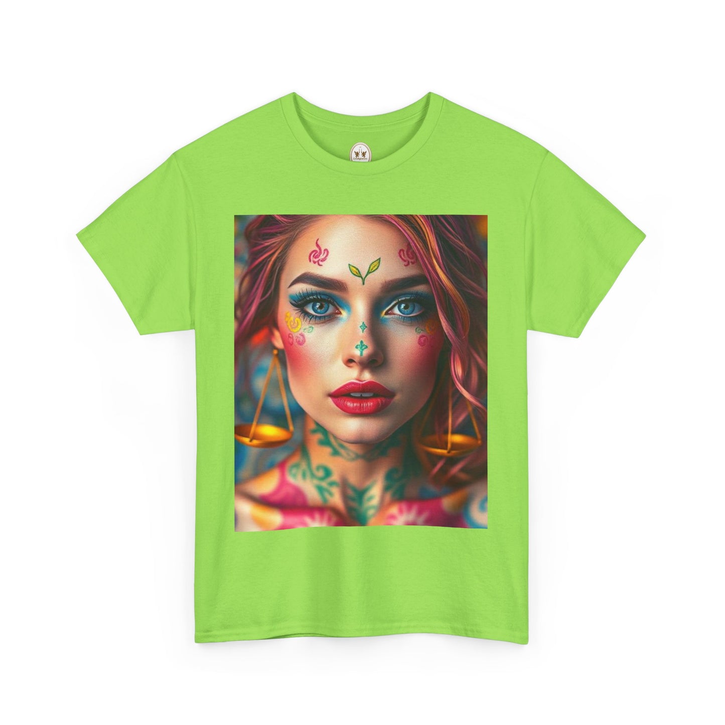Unisex Heavy Cotton T-Shirt, Libra, Zodiac v1, Sexy Art