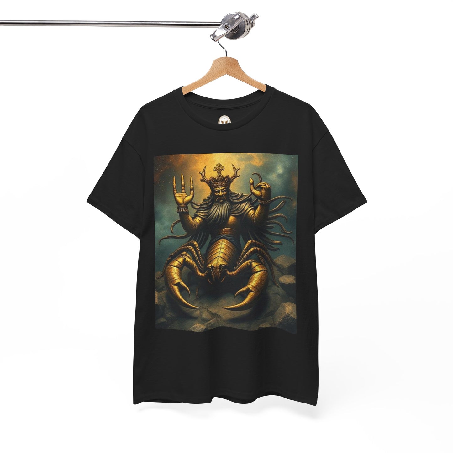 Unisex Heavy Cotton T-Shirt, Desert Scorpio King, Zodiac Design