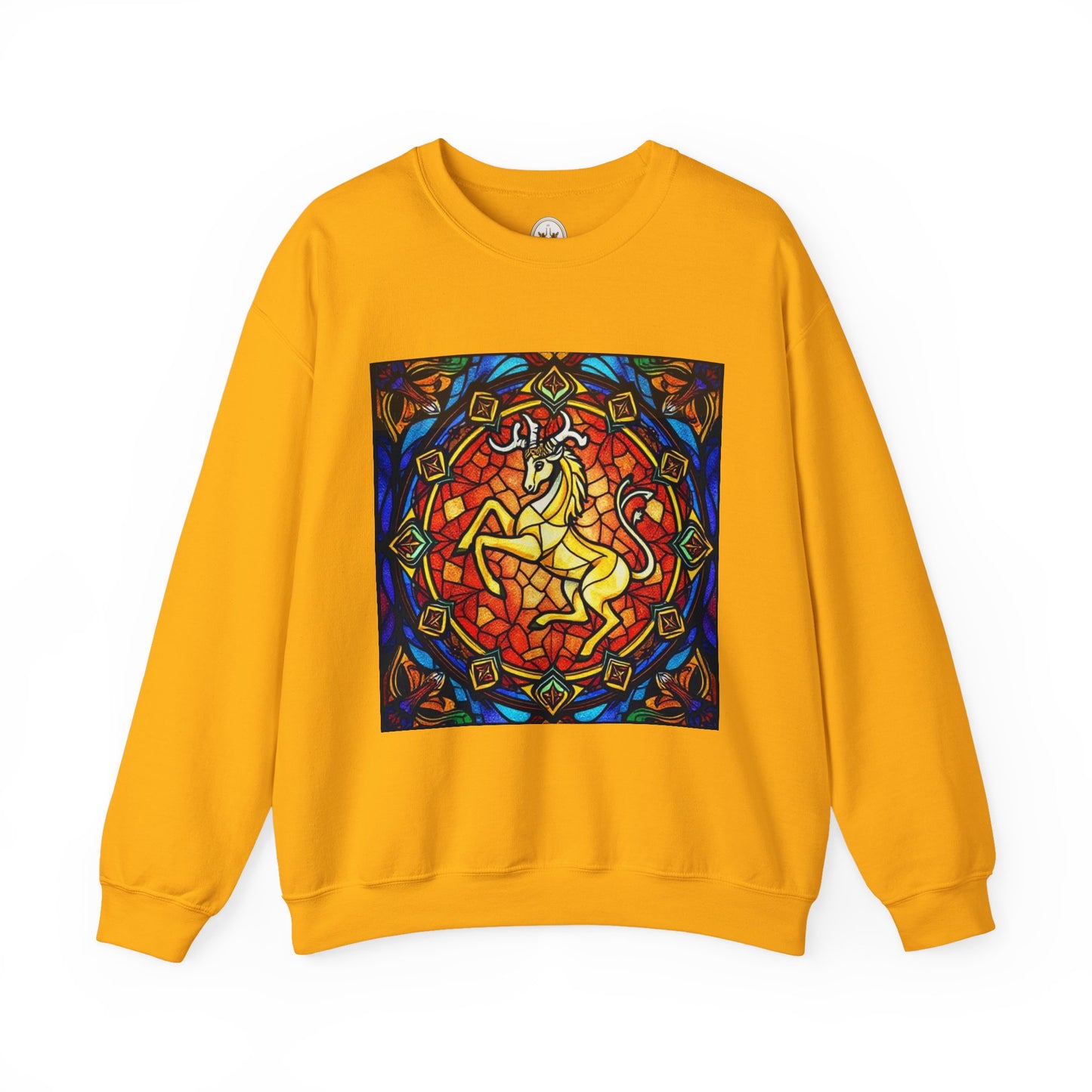 Unisex Heavy Blend™ Crewneck Sweatshirt, Glass 1, Capricorn Zodiac Design