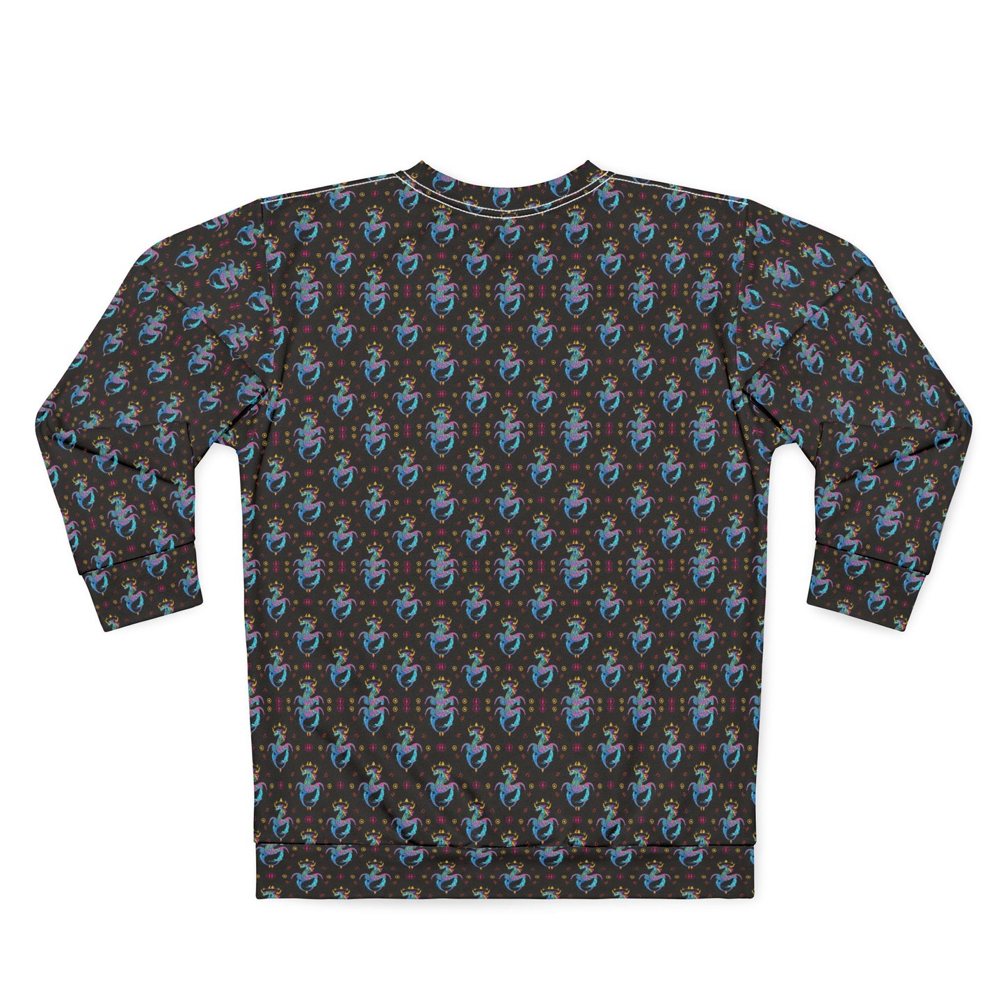 Unisex Sweatshirt (AOP), Aquarius, Zodiac v3, Jewel Pattern