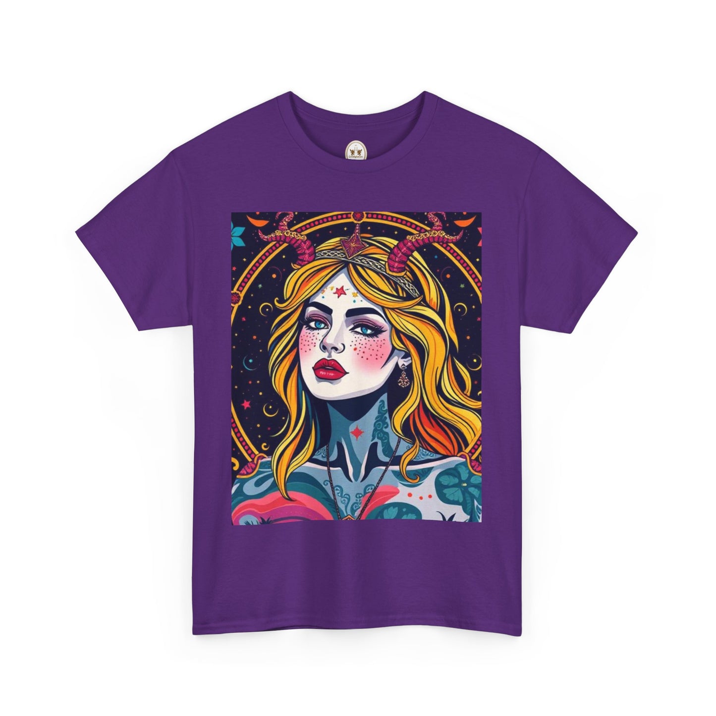 Unisex Heavy Cotton T-Shirt, Virgo, Zodiac v2, Sexy Art