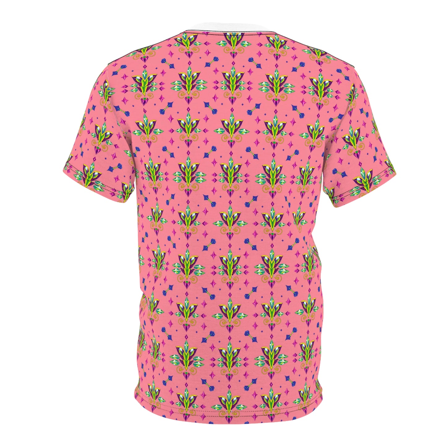Unisex Cut & Sew T-Shirt, (AOP) Aquarius, Zodiac, Jewels Pattern