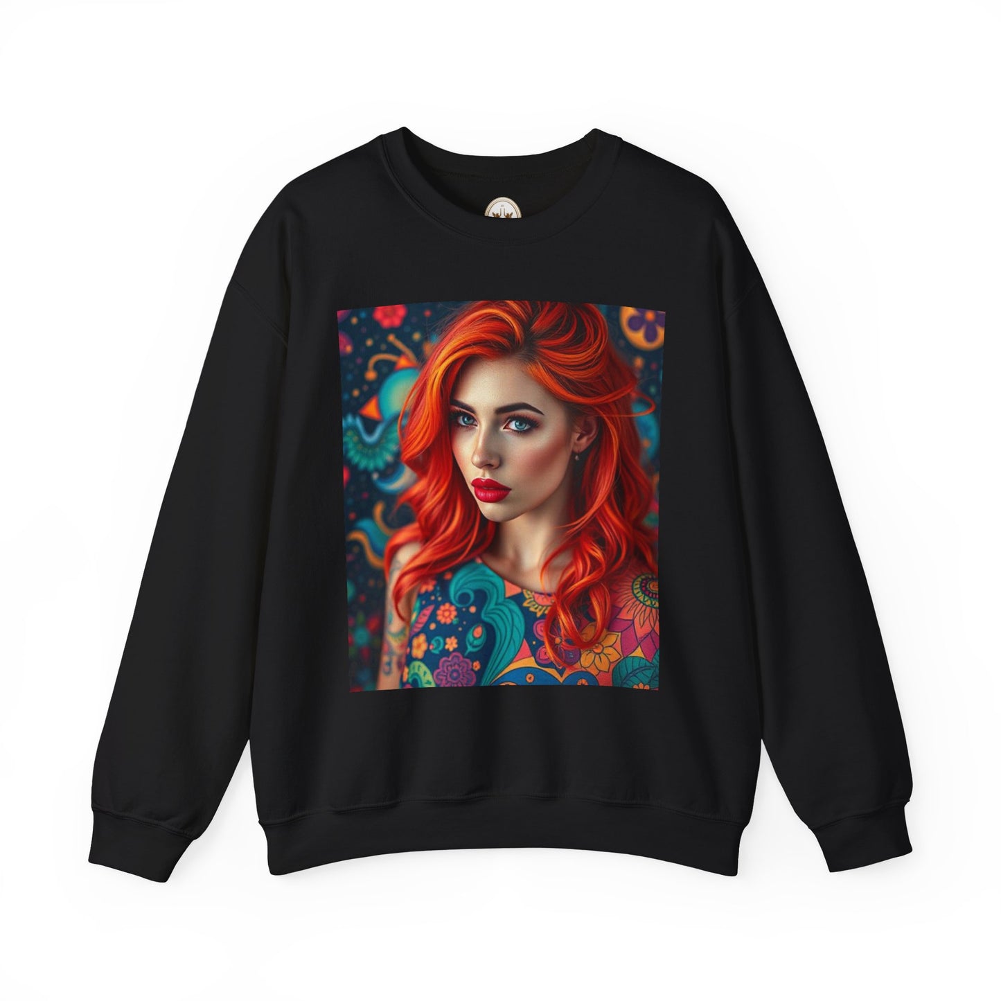 Unisex Heavy Blend™ Crewneck Sweatshirt, Aquarius, Zodiac v1, Sexy Pattern