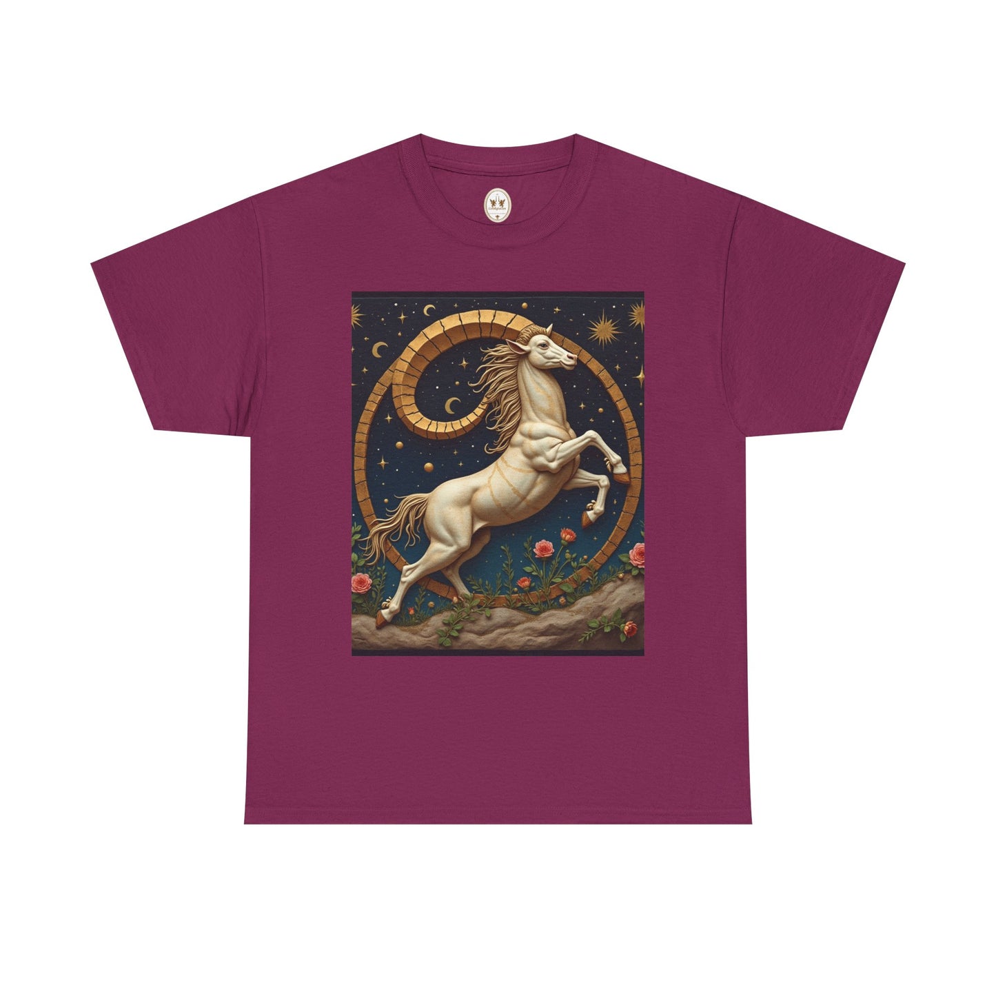 Unisex Heavy Cotton T-Shirt, Aries Animal. Zodiac Design