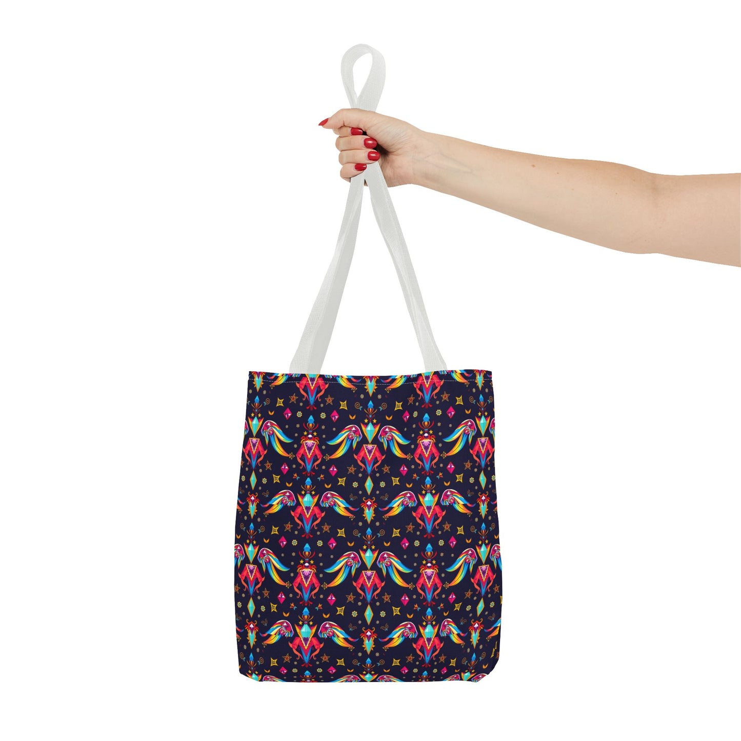 Tote Bag (AOP), Virgo, Zodiac v1, Jewel Pattern