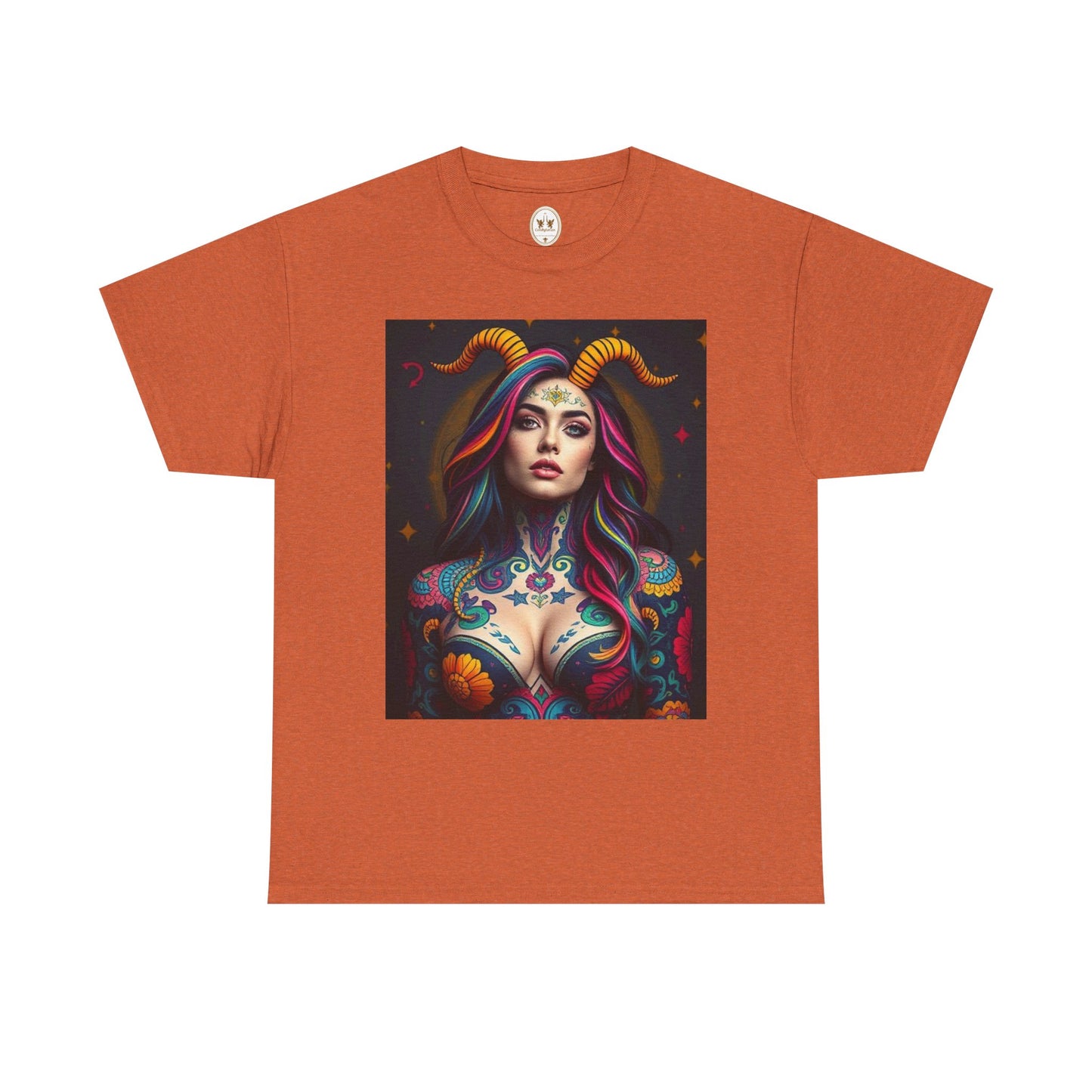 Unisex Heavy Cotton T-Shirt, Capricorn, Zodiac, Sexy Art